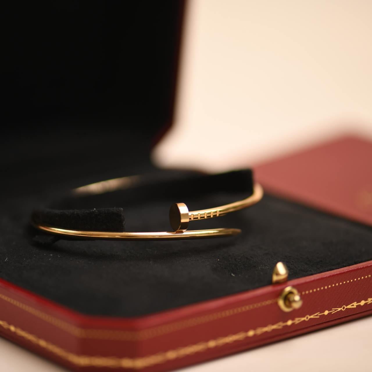 Cartier Juste un Clou, petit modèle, bracelet en or jaune 18 carats, taille 19 Unisexe en vente