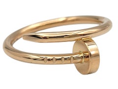 Cartier Juste un Clou Small Model Band Ring in 18 Karat Rose Gold, Size 50