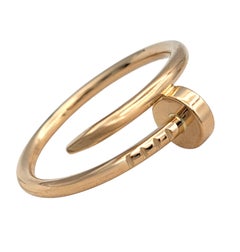 Cartier Juste Un Clou Small Model Band Ring in 18 Karat Rose Gold with Box