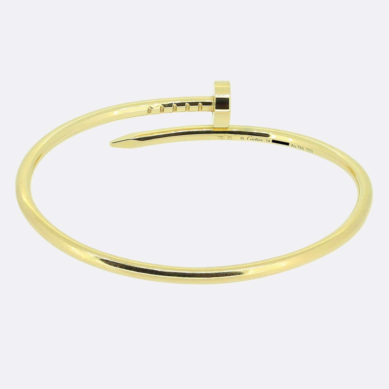 Women's or Men's Cartier Juste un Clou Small Model Bracelet Size 14