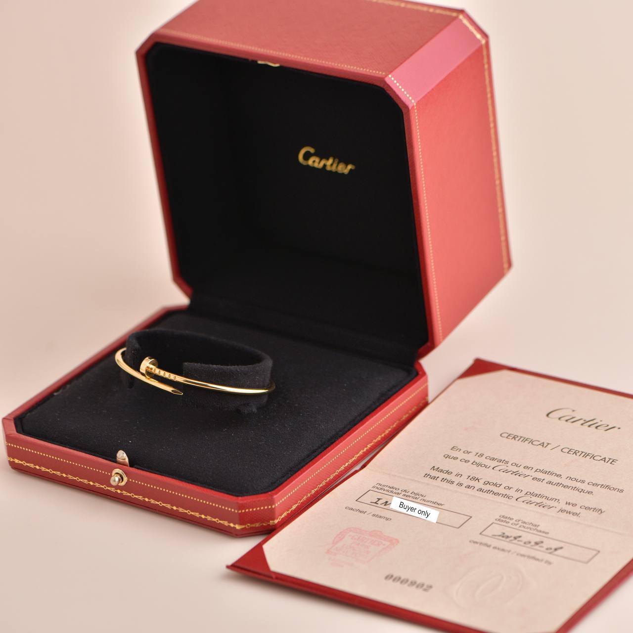 SKU 	AT-1825
Brand	Cartier
Model	B6062616
Serial No	IN****
Date	Circa 2019
_____________________________________________________________
Metal	18K Yellow Gold
Bracelet   Size 16
Retail Price 	£3,450 incl. VAT / $3,600 / €3 900incl.