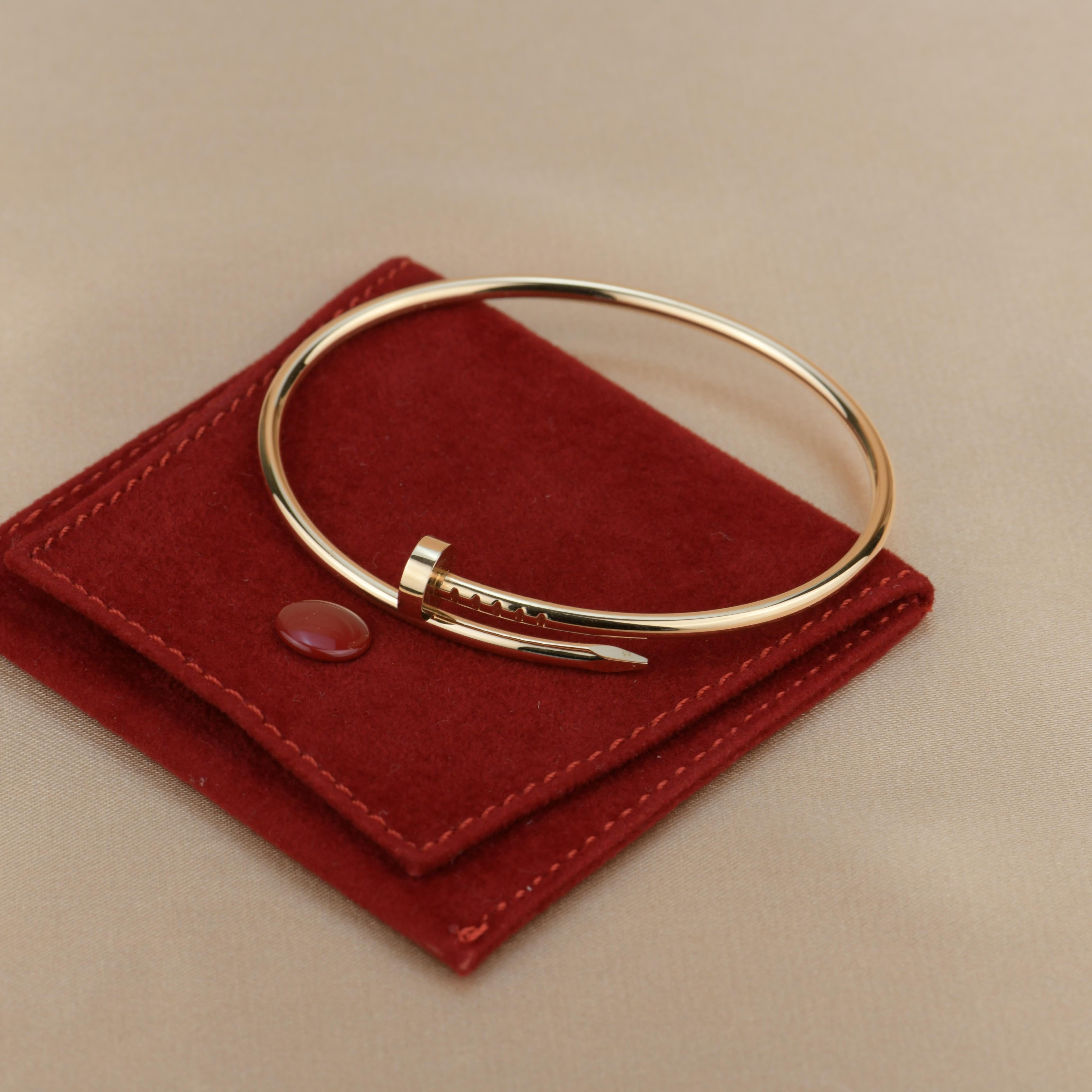 Cartier JUSTE UN CLOU Thin Bracelet Rose Gold 1