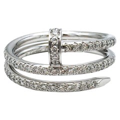 Cartier 'Juste un Clou' White Gold and Diamond Pave Ring