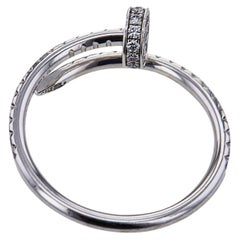 Vintage Cartier 'Juste Un Clou' White Gold and Diamond ring. Size 54