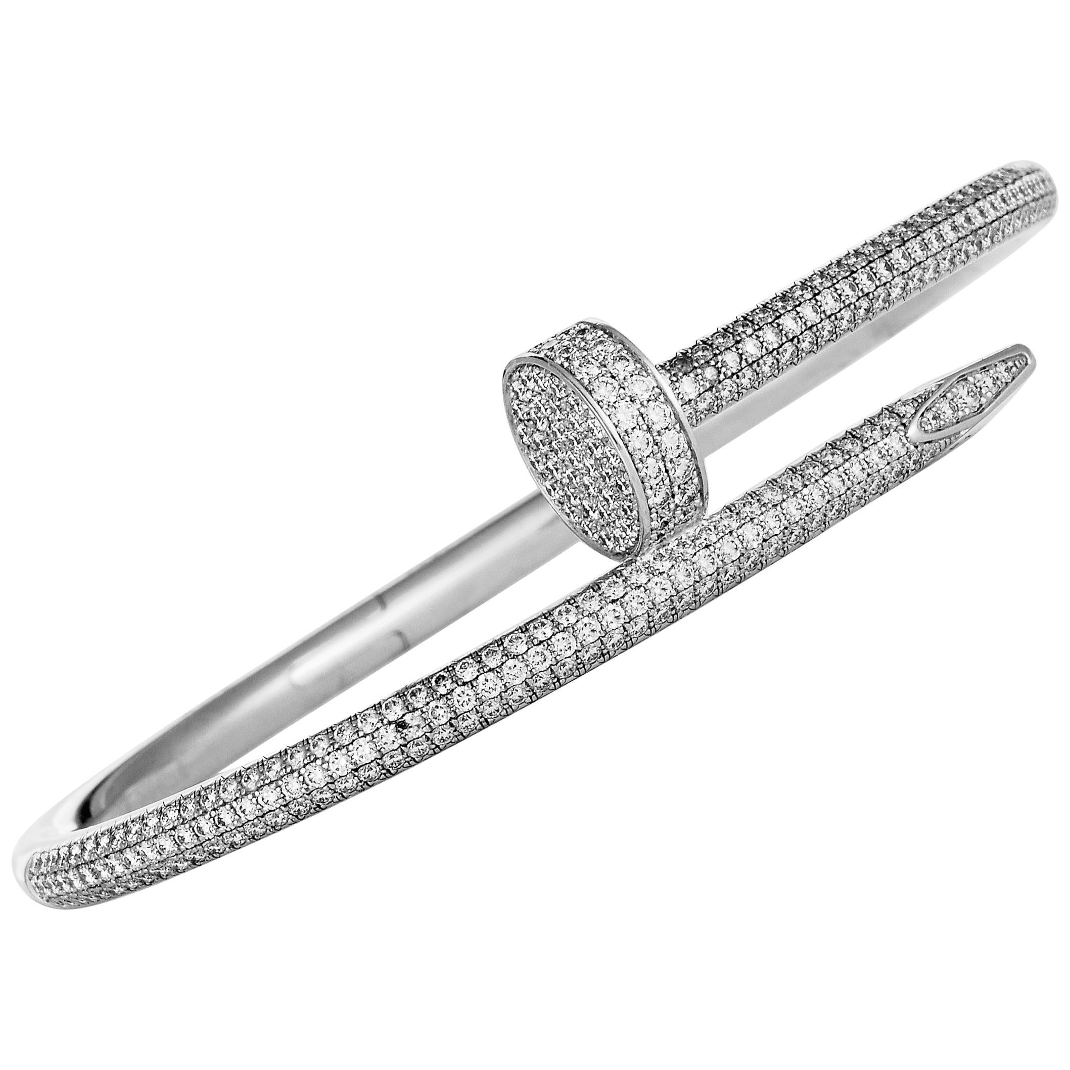 Cartier Juste un Clou White Gold Diamond Bracelet