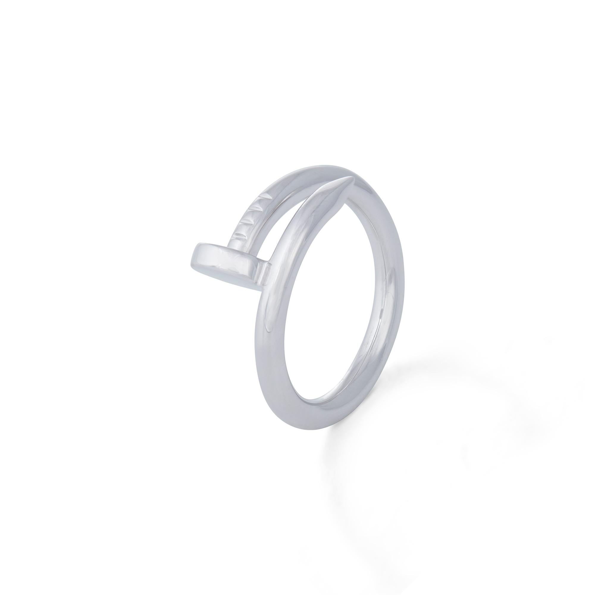 cartier nail ring white gold