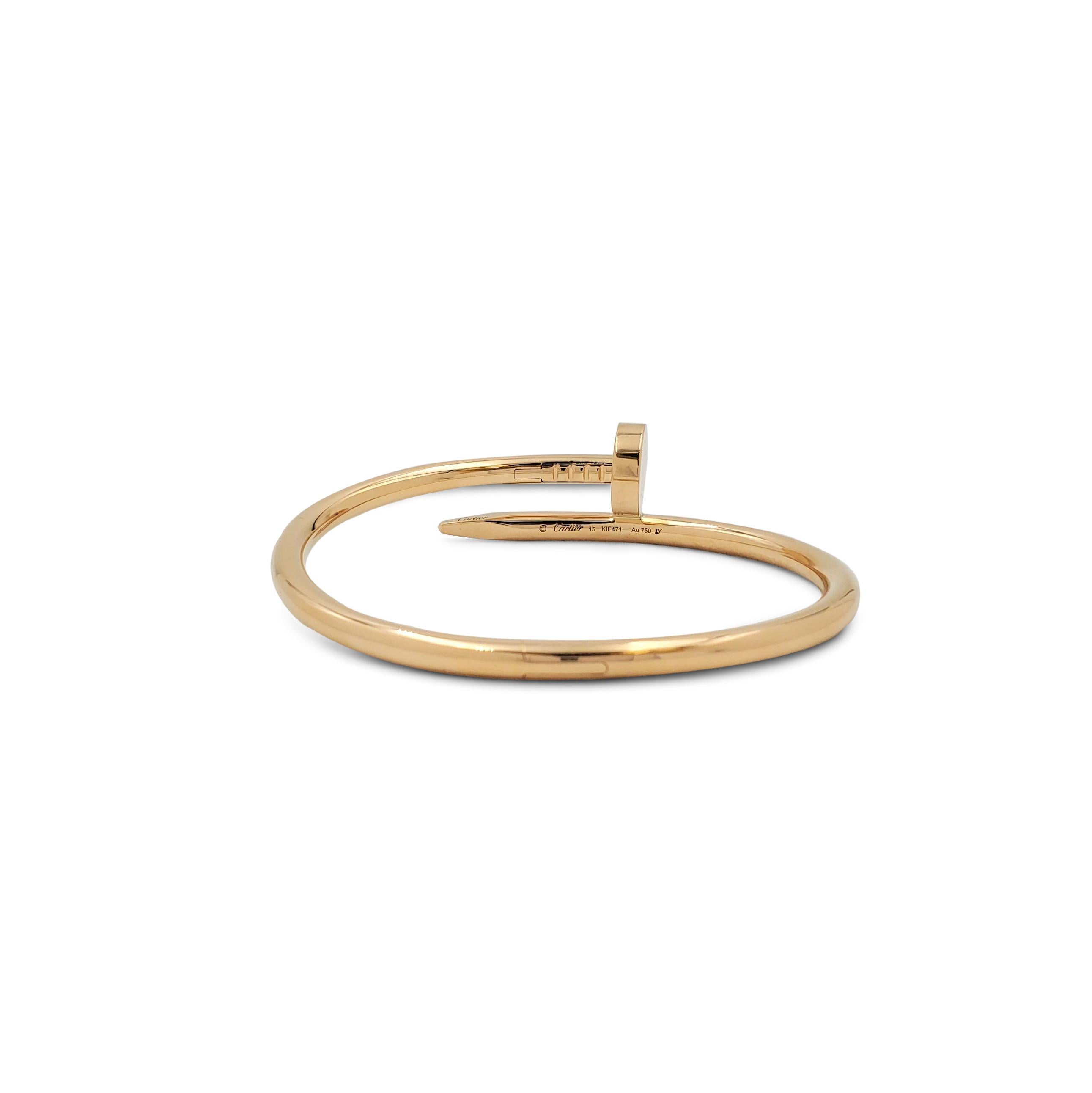 Cartier 'Juste un Clou' Gelbgold-Armband im Zustand „Hervorragend“ in New York, NY