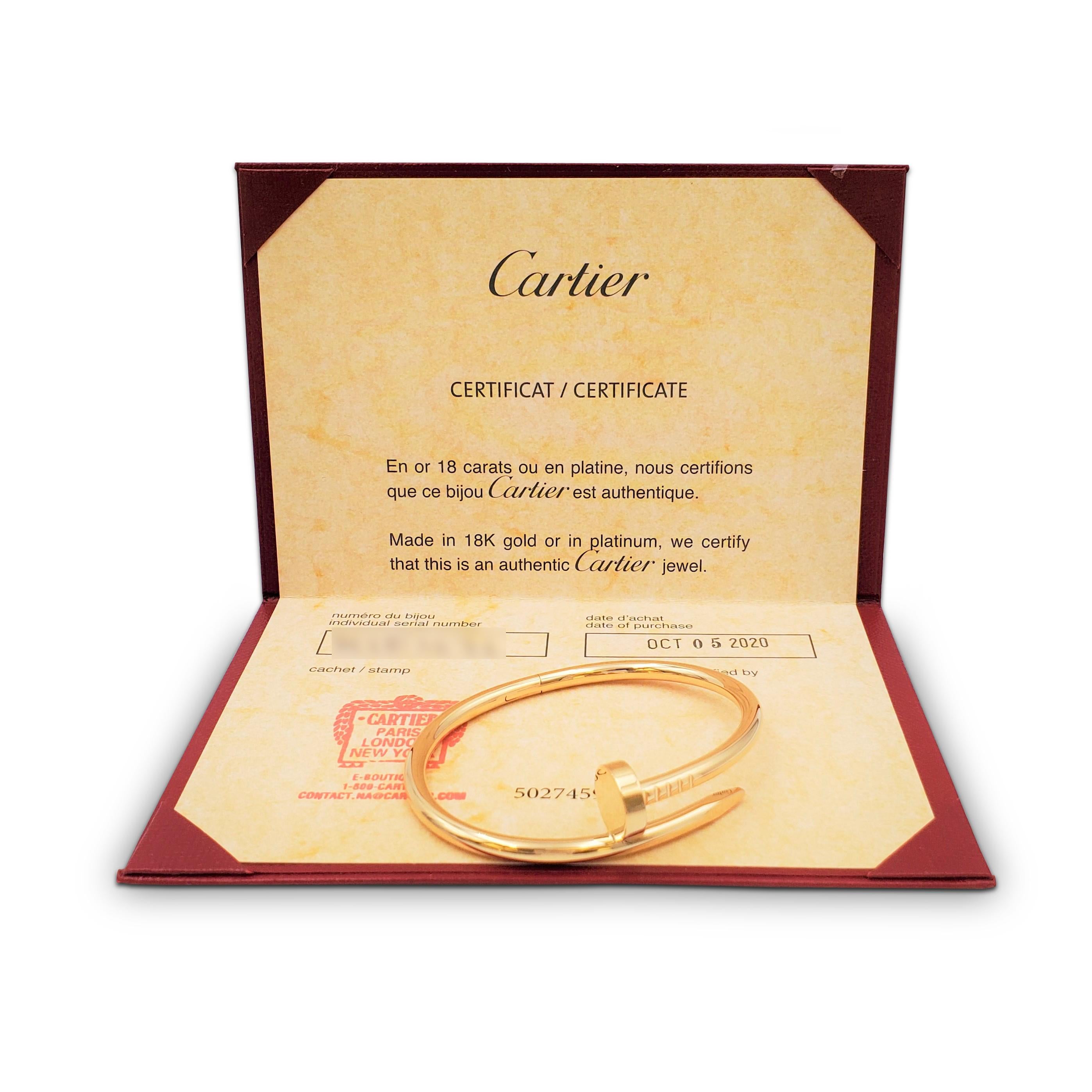 Cartier 'Juste un Clou' Gelbgold-Armband 1