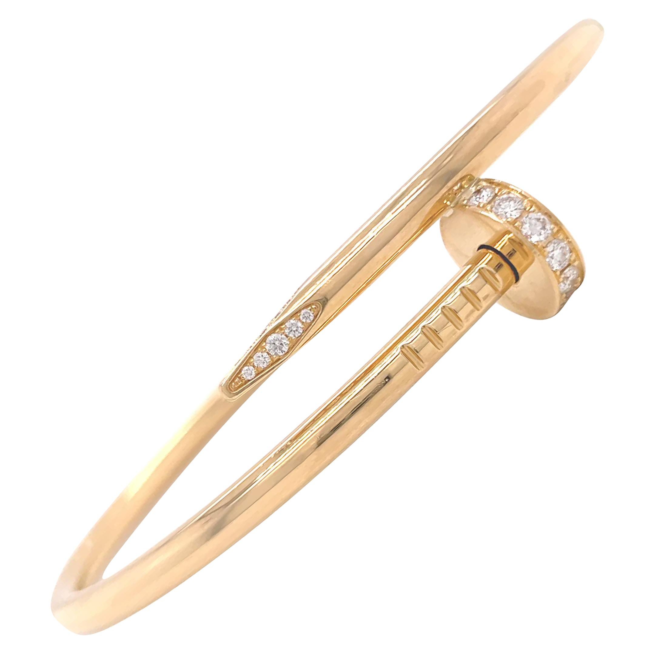 Cartier Juste Un Clou Yellow Gold Bracelet For Sale at 1stDibs | unisex  cartier bracelet