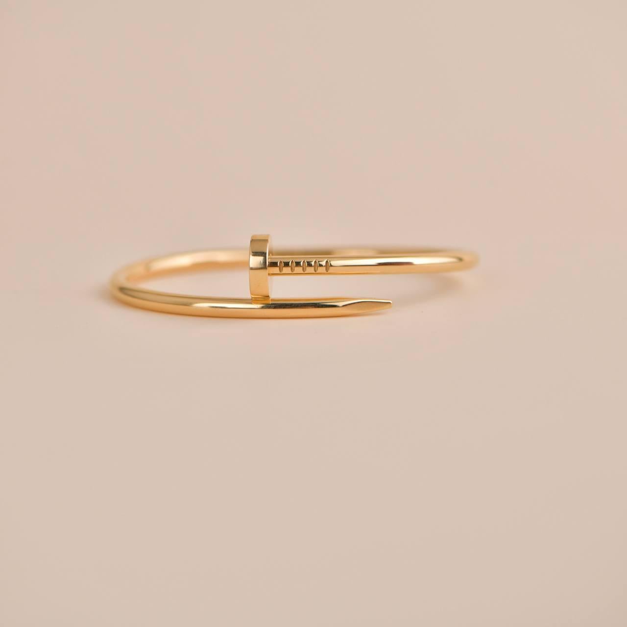 Cartier Juste un Clou Bracelet en or jaune taille 17 Unisexe en vente