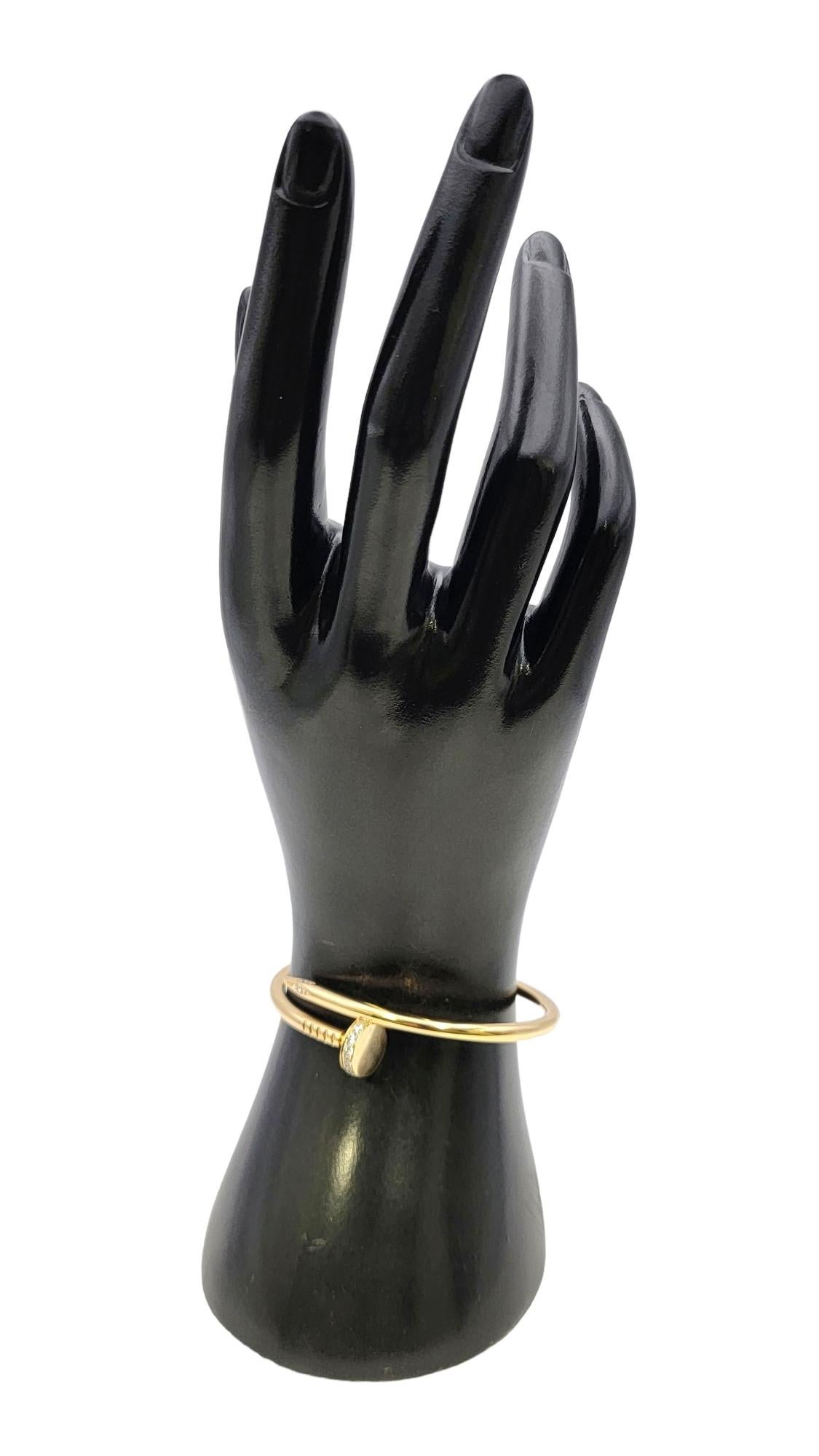 Cartier Bracelet jonc à charnières Juste un Clou en or jaune avec diamants 10