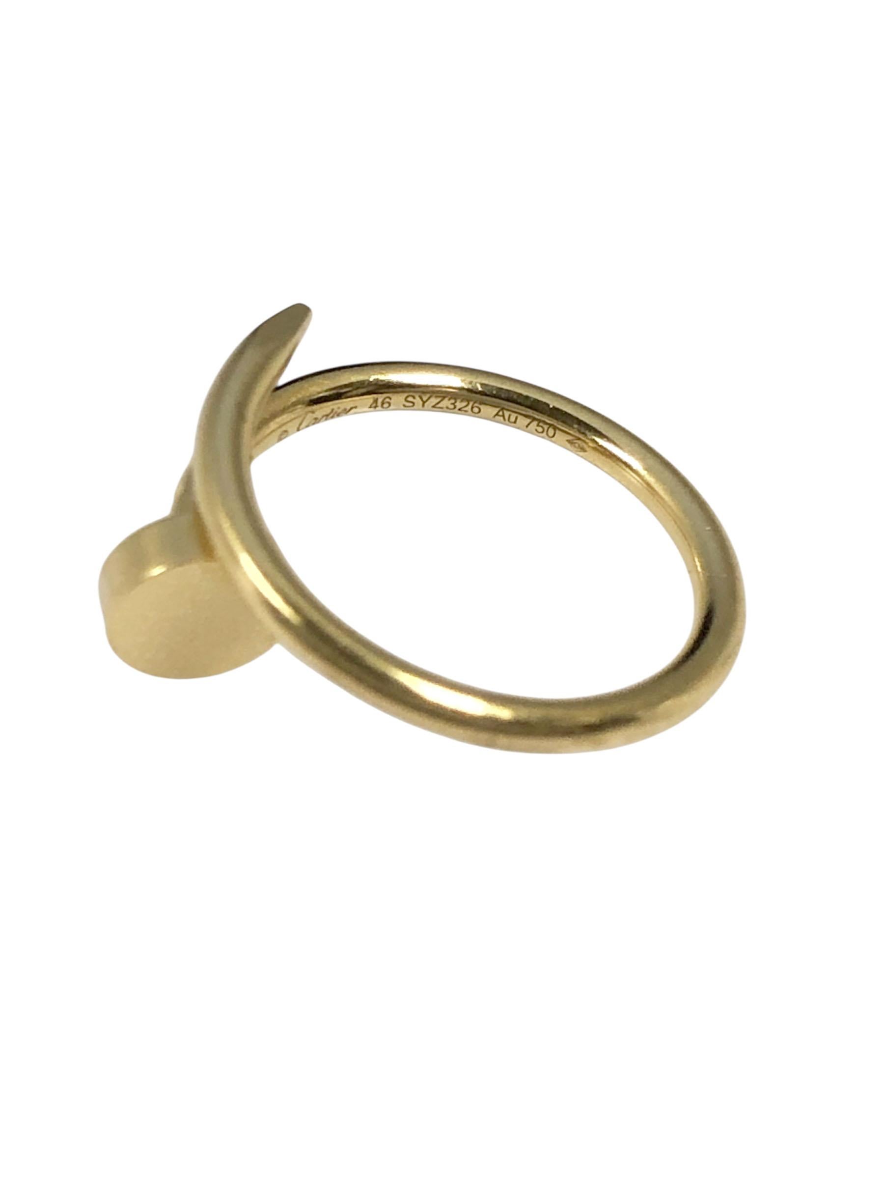 Circa 2022 Cartier 18k yellow Gold Juste Un Clou 