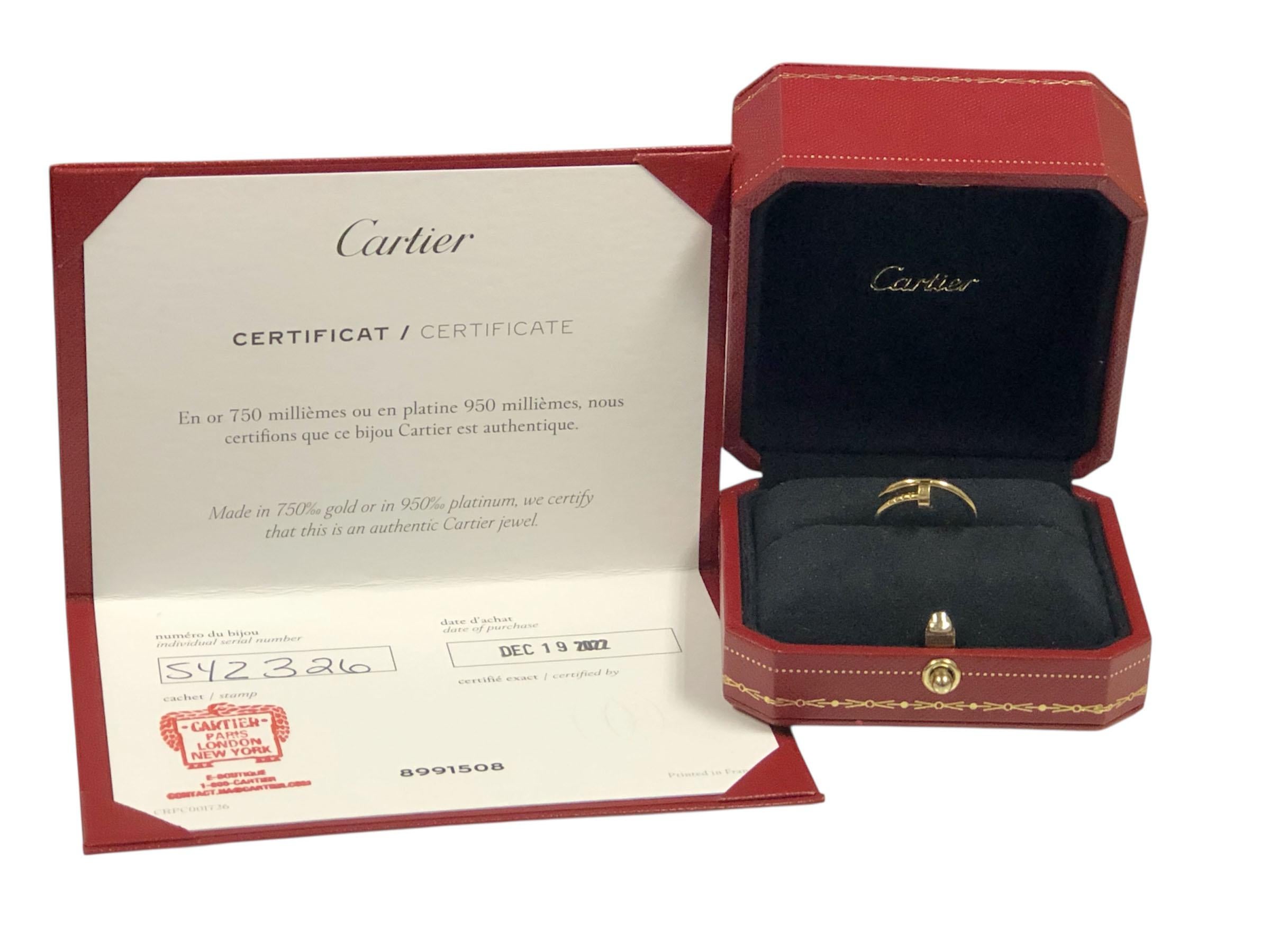 Cartier Juste Un Clou Yellow Gold Nail Ring In Excellent Condition For Sale In Chicago, IL