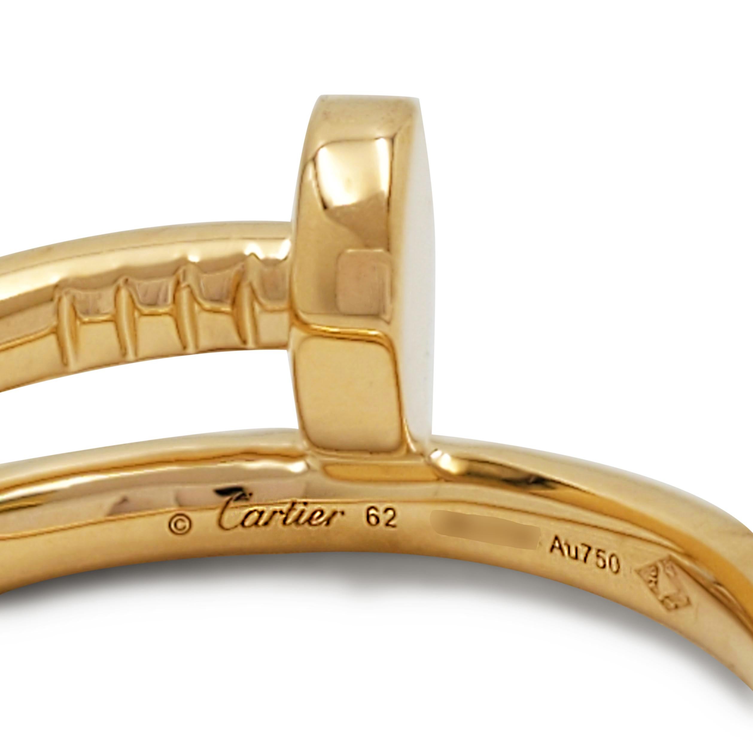 Cartier Juste un Clou Yellow Gold Ring In Excellent Condition In New York, NY