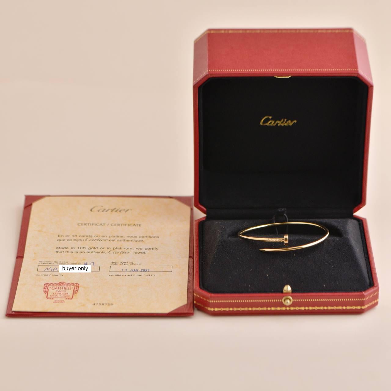 SKU	CT-2664
Comes With	Full Set (Box + Card)
Date	2021
RRP	£3,450 Incl. Taxes / €3,900 Incl. Taxes / $3,600 Excl. Taxes
Model	B6062617
Serial Number	MA****
Metal	18k Yellow Gold
Weight	Approximately 9.7 g
Condition	Excellent
Other Info	Size