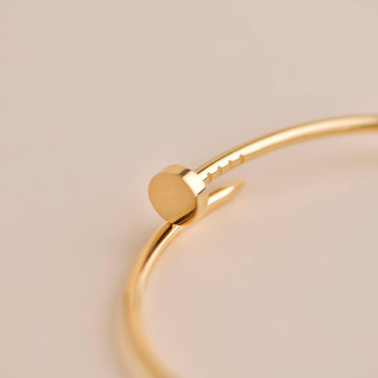 Cartier Juste un Clou Yellow Gold Small Model Bracelet Size 17 1