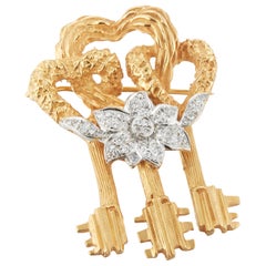 Cartier Key to My Heart Brooch