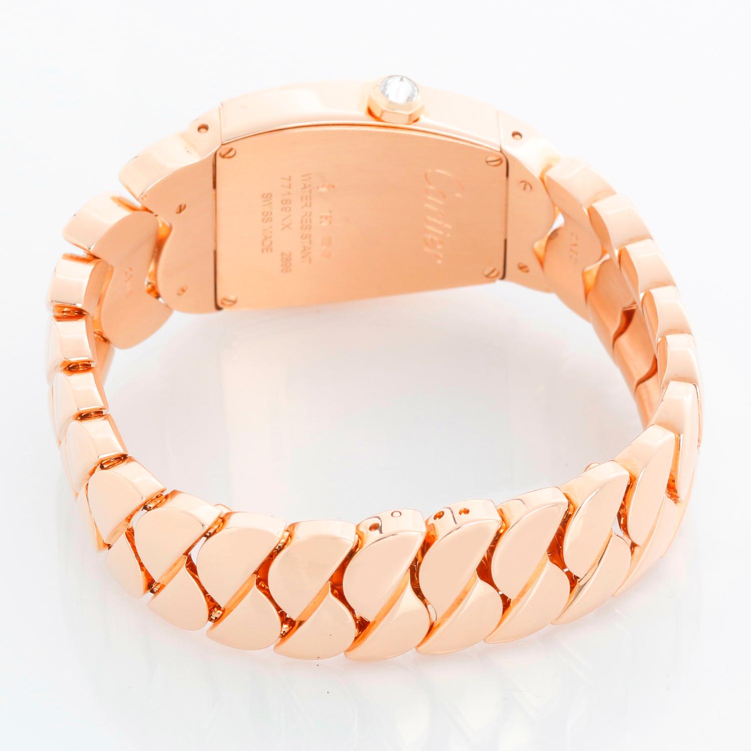 Donna Cartier La Dona 18k Rose Gold Diamond Ladies Watch WE600501 in vendita