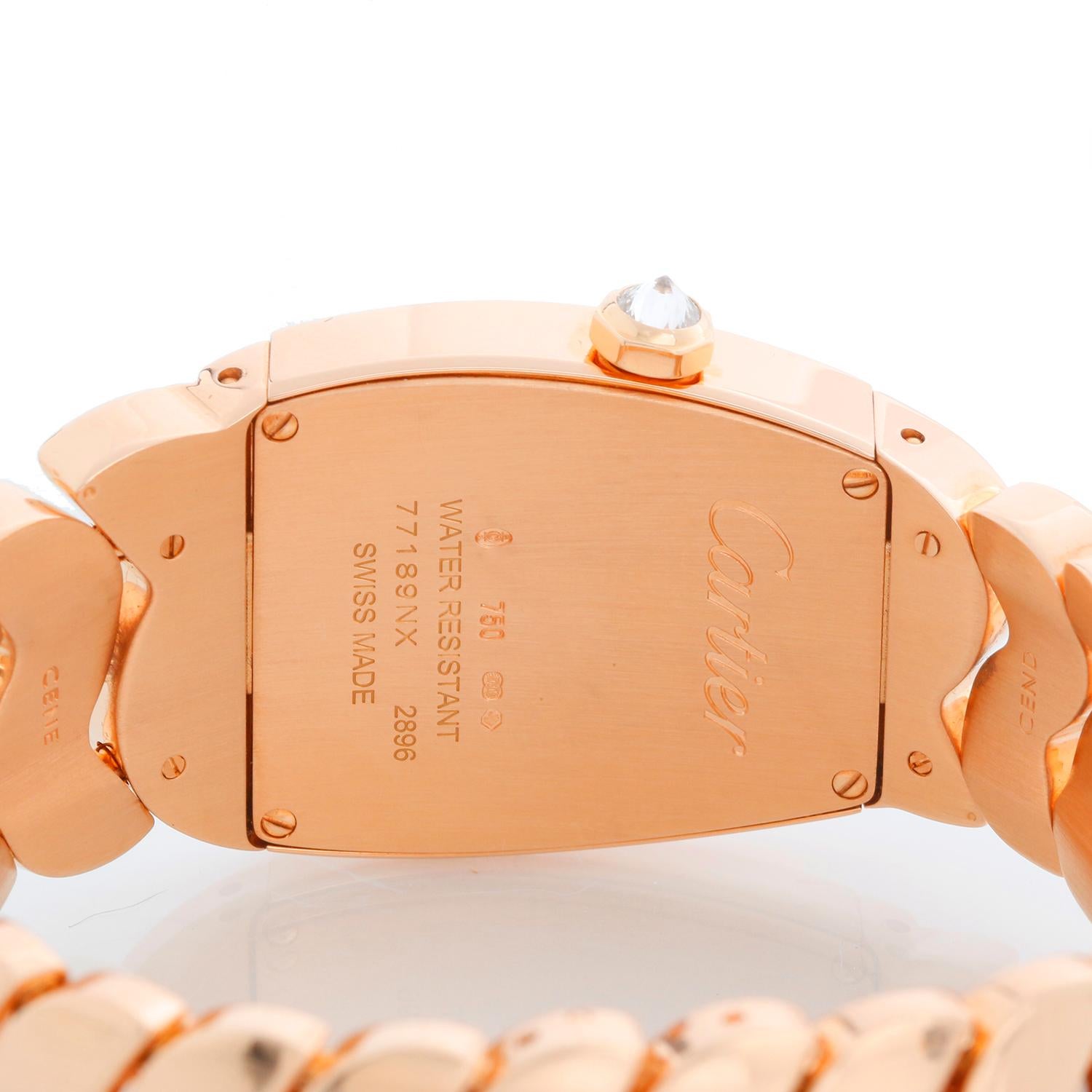Cartier La Dona 18k Rose Gold Diamond Ladies Watch WE600501 in vendita 1