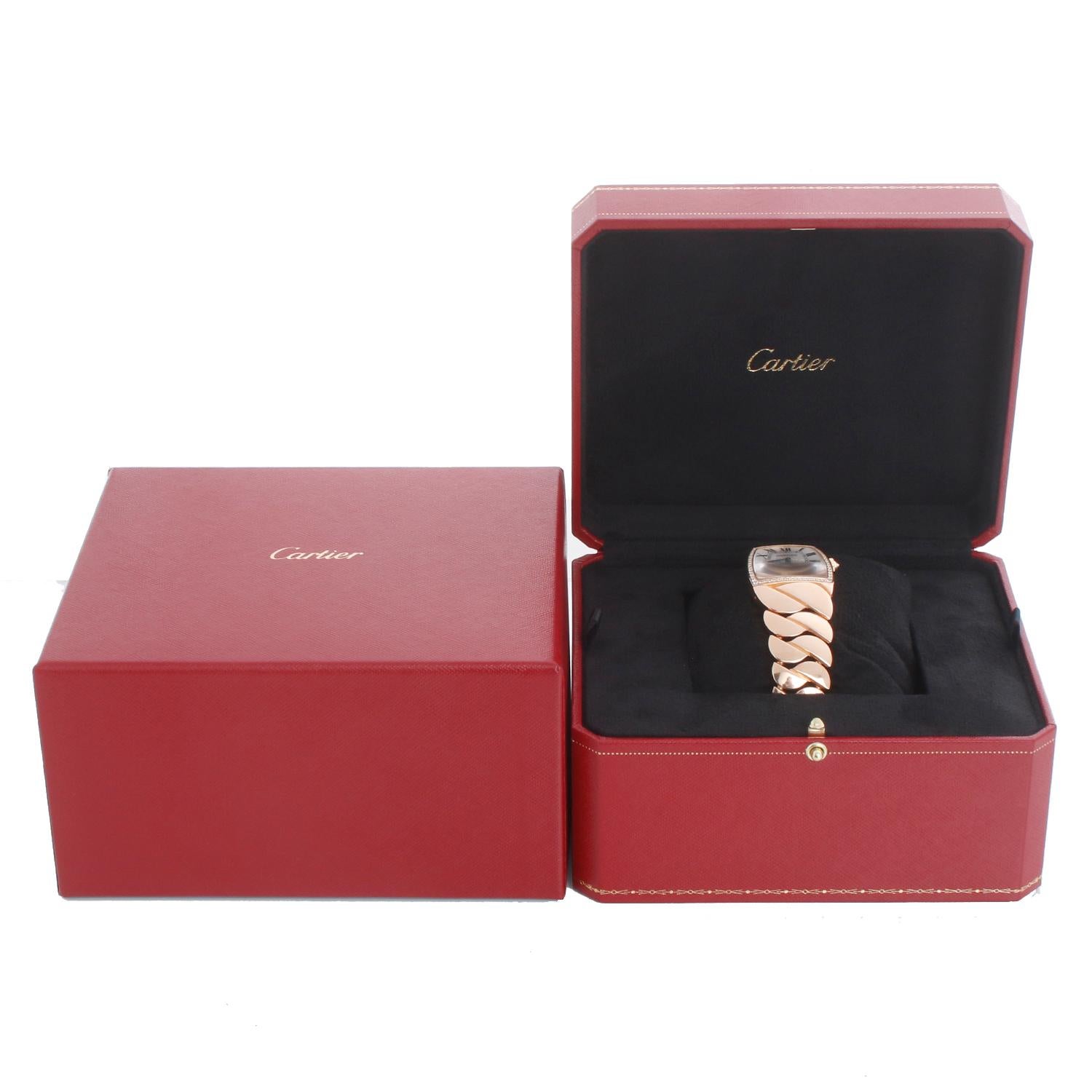 Cartier La Dona 18k Rose Gold Diamond Ladies Watch WE600501 in vendita 2