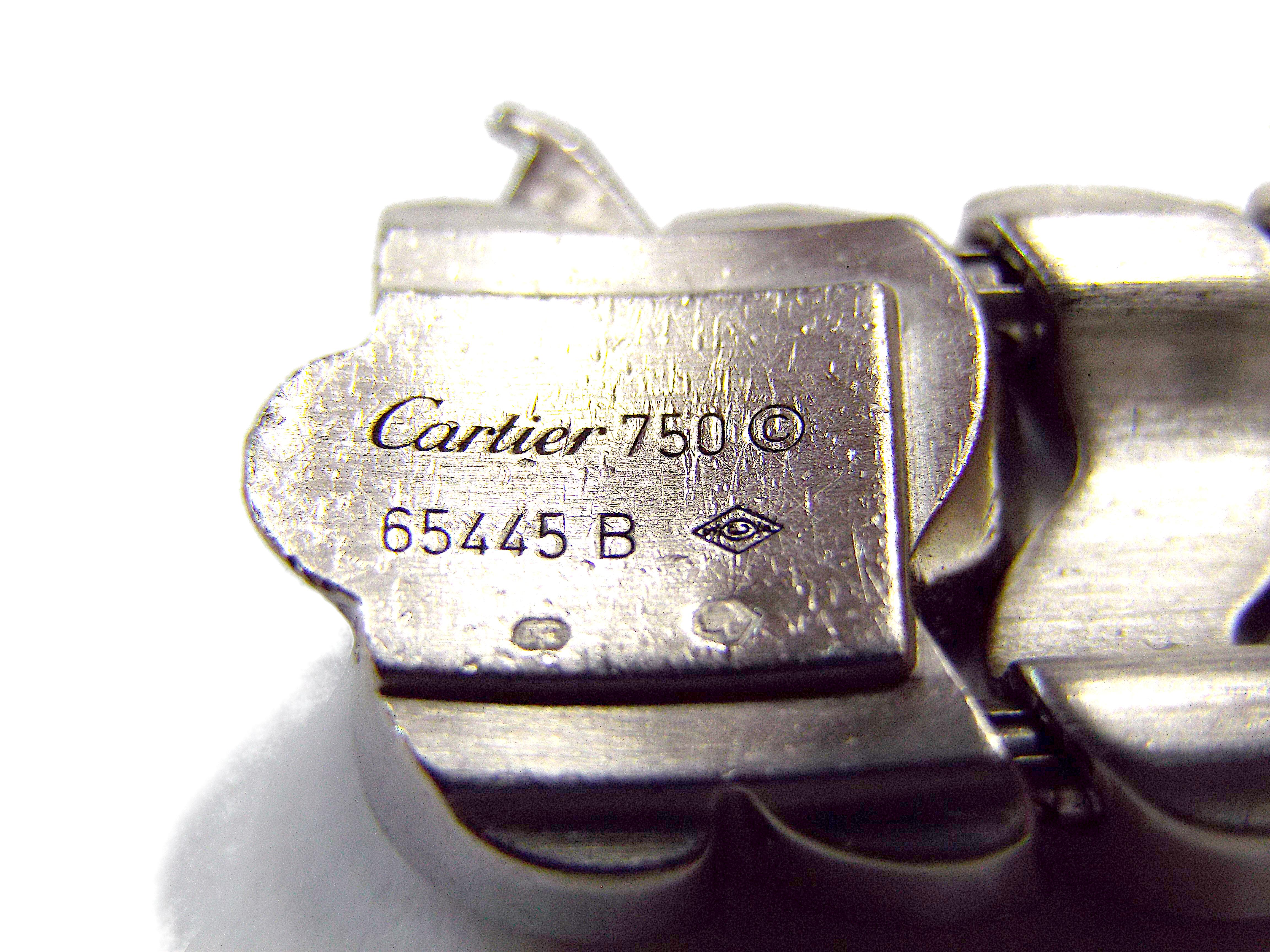 Cartier La Dona 18K White Gold Diamond Bracelet For Sale 1