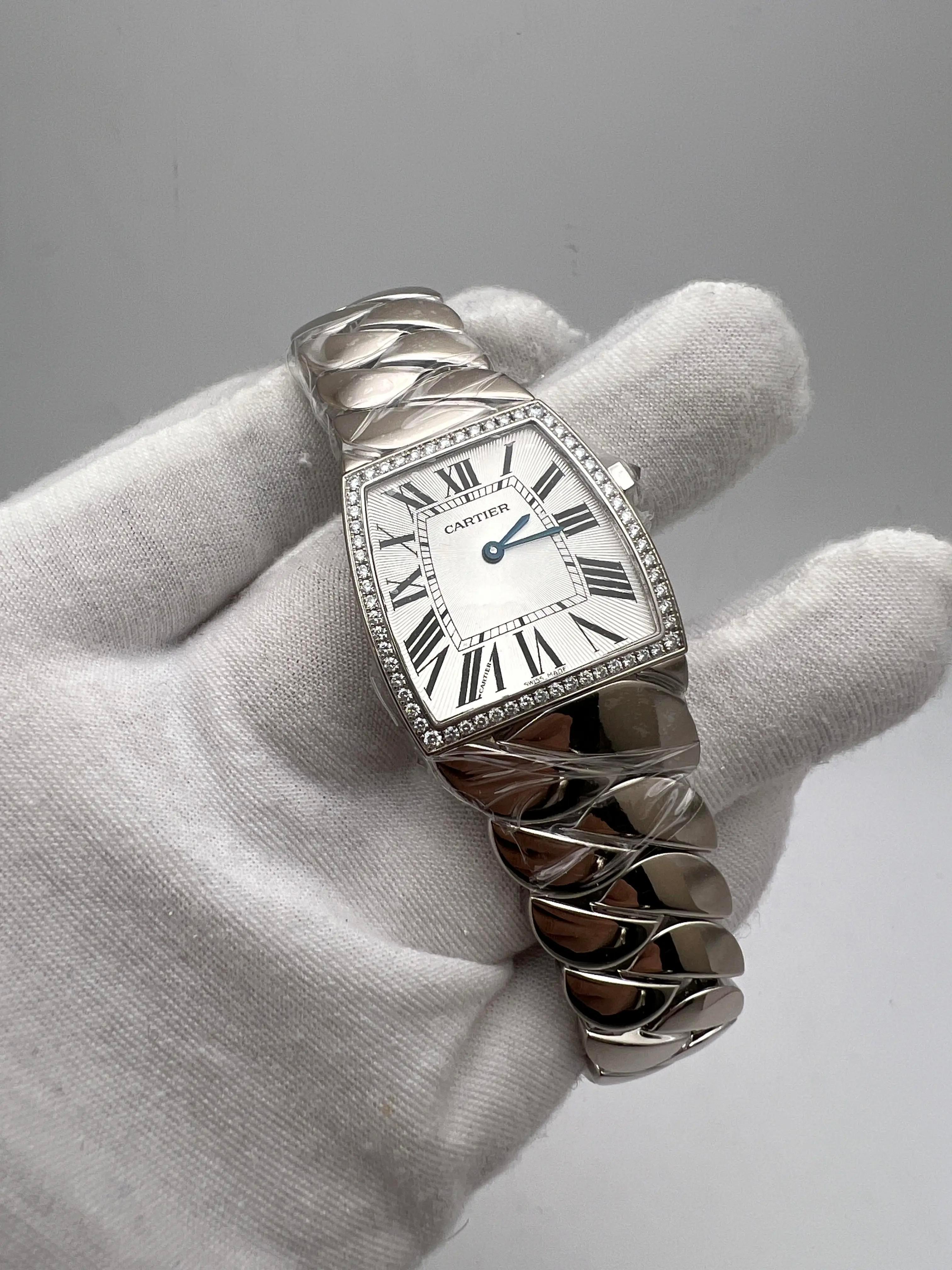 Cartier La Dona 195g Oro bianco 18 carati Lunetta di diamanti Orologio di grandi dimensioni WE60019G B. B. in vendita 3