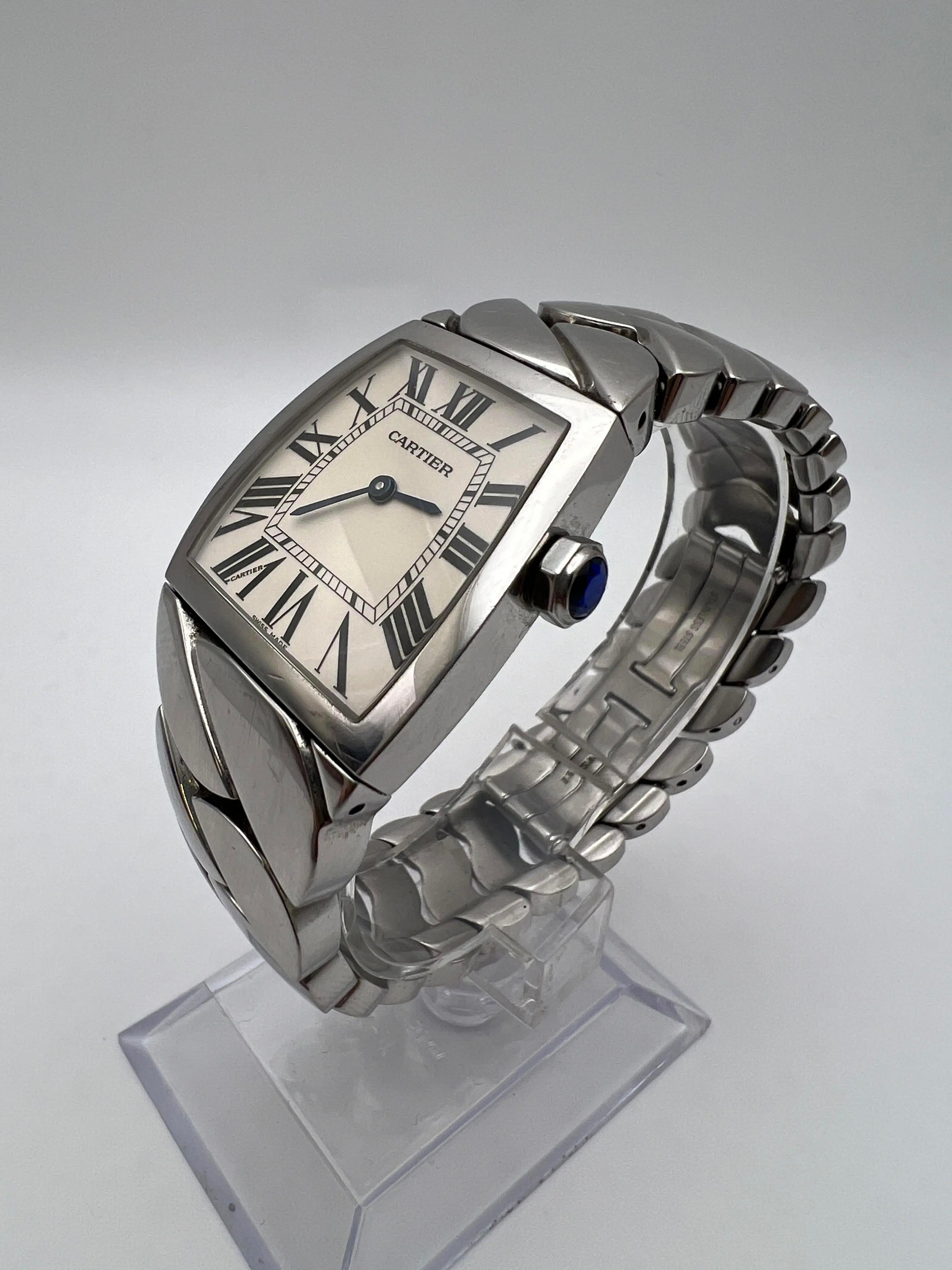 Cartier La Dona 28mm Acciaio inossidabile al quarzo Quadrante bianco W660022I in vendita 5