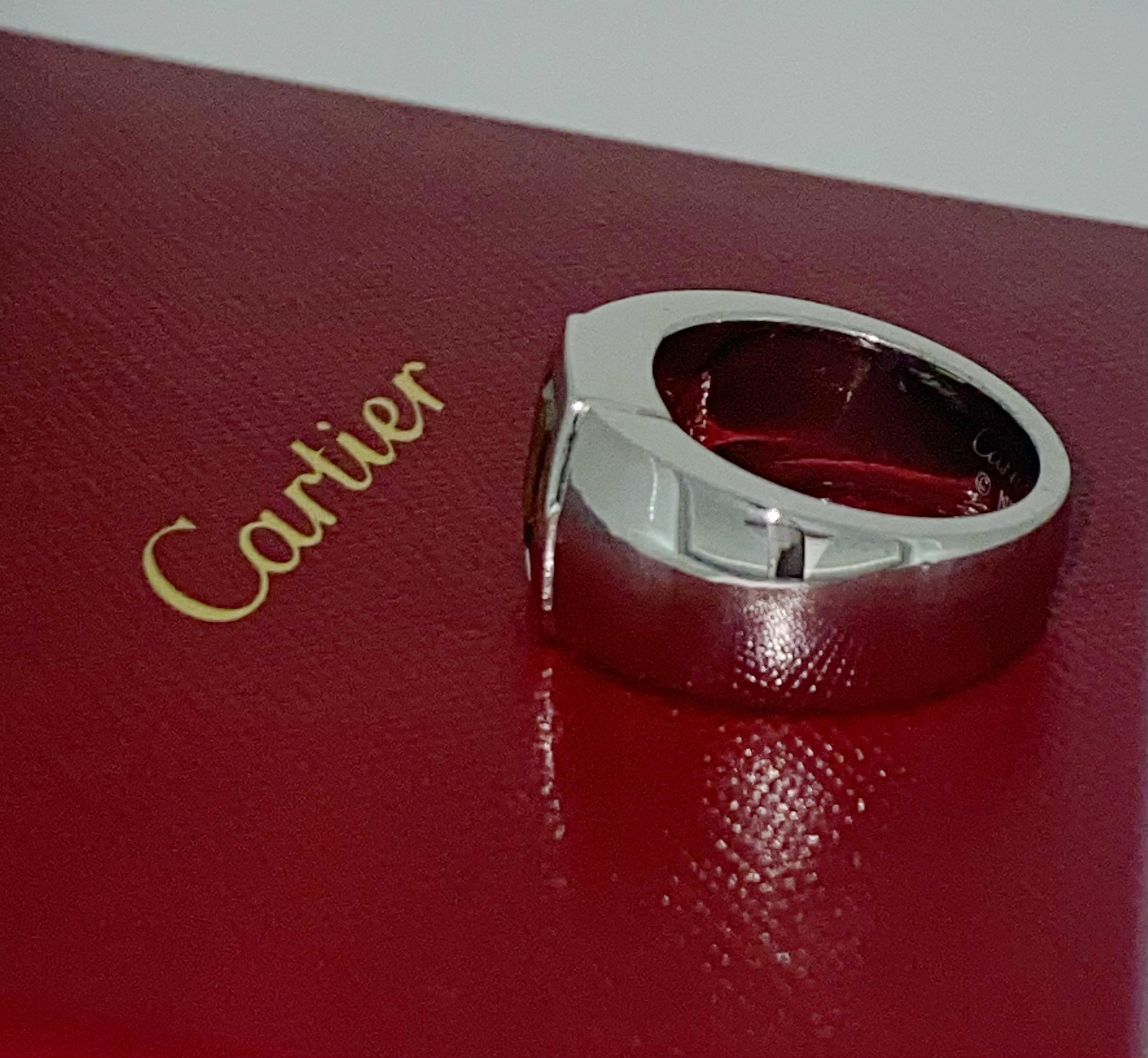 Cartier La Dona 3,00ct Cushion Peridot 18K 750 Weißgold Cocktail Ring. Größe 50 für Damen oder Herren im Angebot