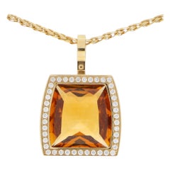 Cartier La Dona - Pendentif Citrine et Diamant en or jaune 18 carats