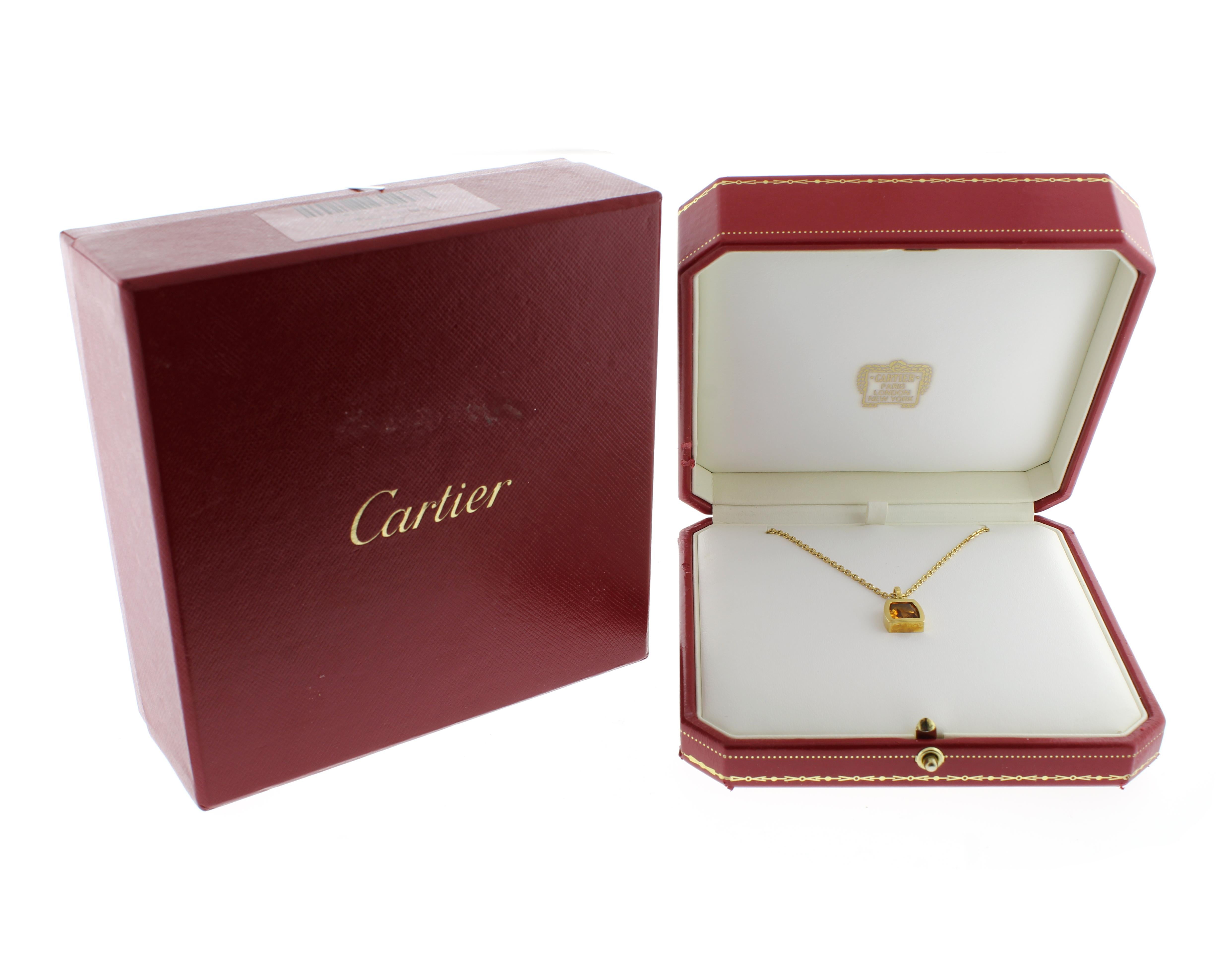 Cartier La Dona Citrine Pendant In Excellent Condition In Bethesda, MD
