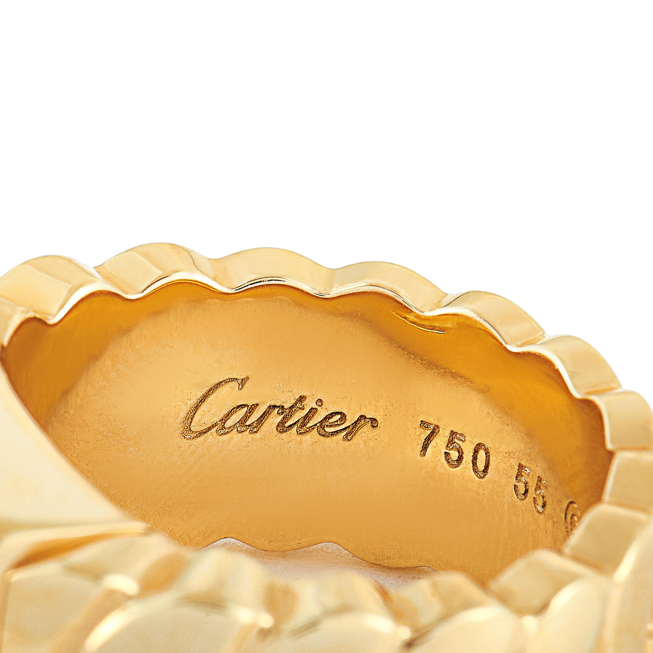 Women's Cartier La Dona Citrine Yellow Gold Band Ring