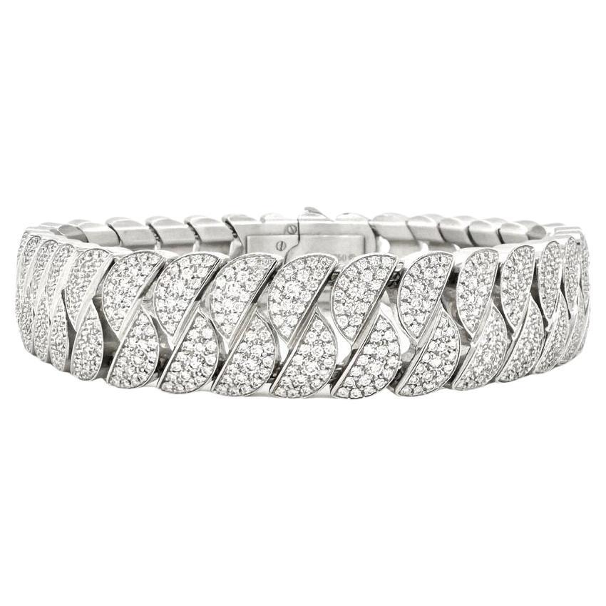 Cartier La Dona Double-Row Diamond Bracelet in 18k White Gold