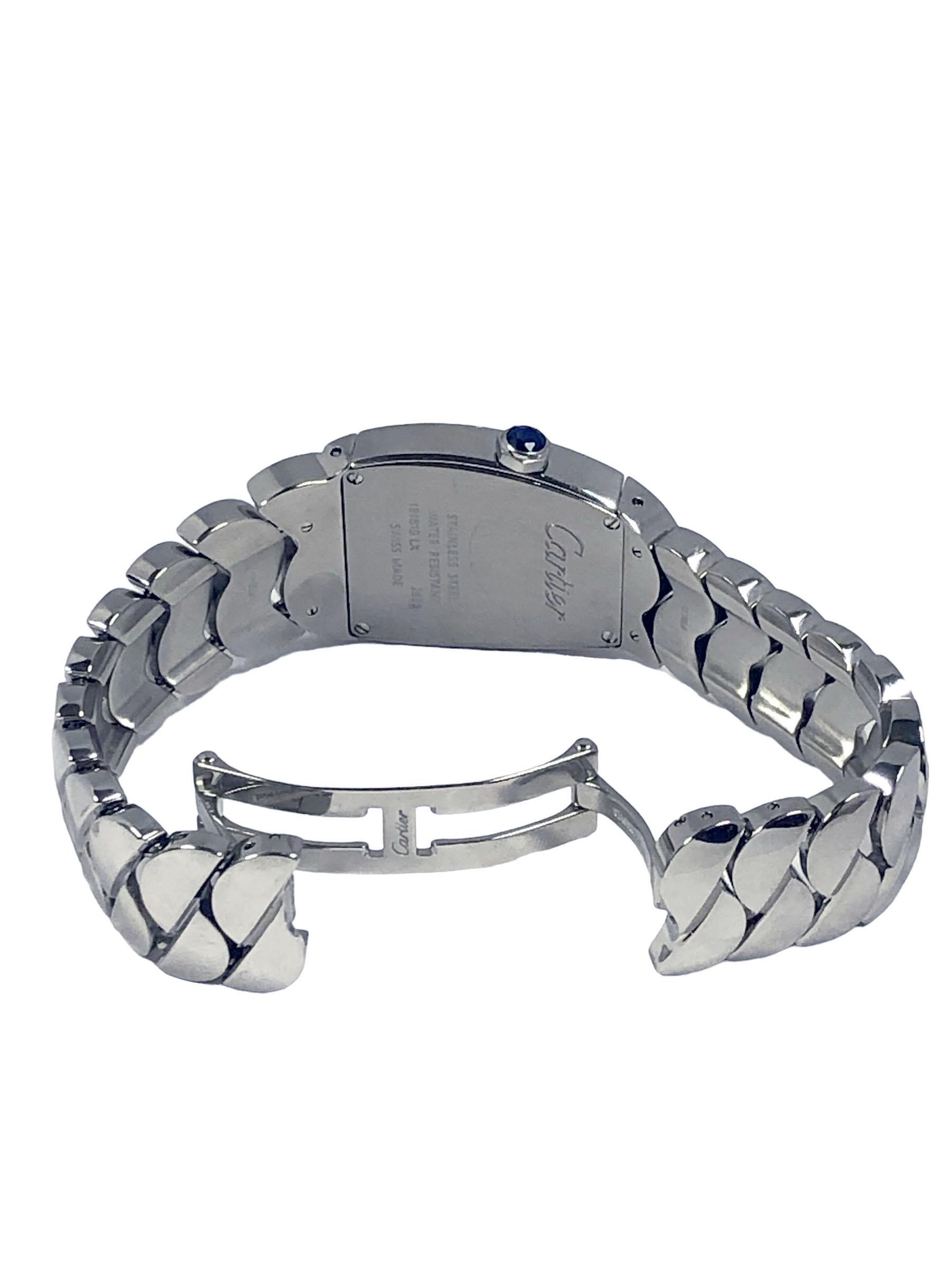  Cartier La Dona Grande montre-bracelet La Dona à quartz en acier Réf. 2835 Unisexe 