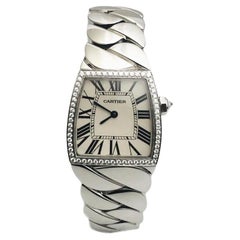 Cartier Montre La Dona en acier inoxydable avec lunette en diamant Réf. W6600121