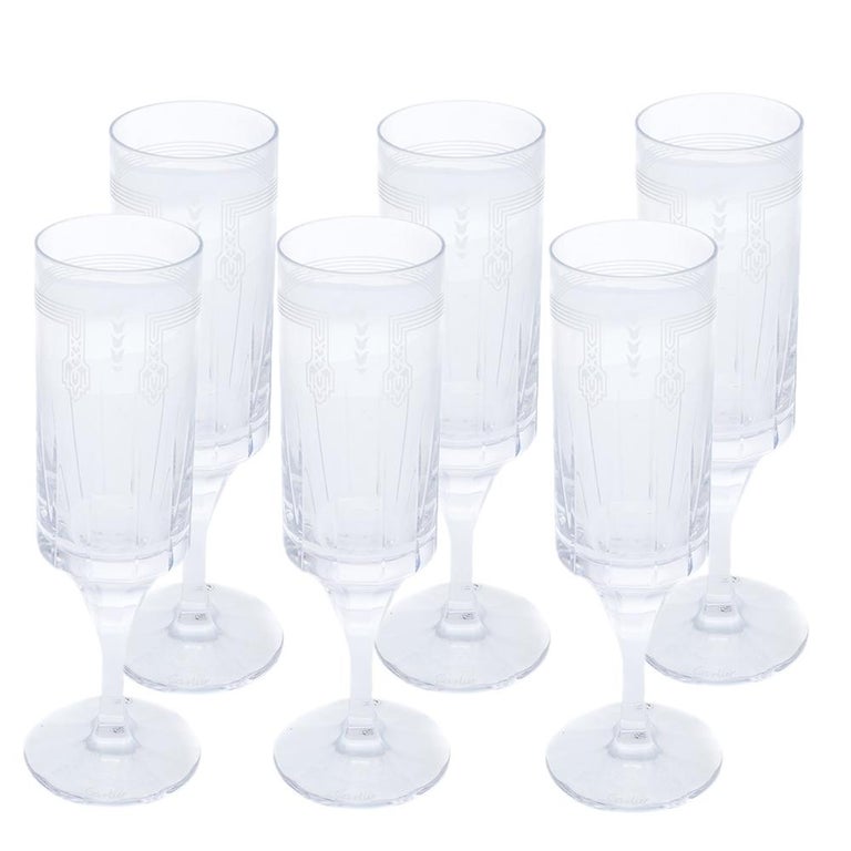 Cartier La Maison De Ballet Russes Champagne Flute Glass Set At 1stdibs