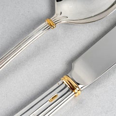Cartier La Maison Du Prince, 10 Spoons 10 Knives Silver Plated