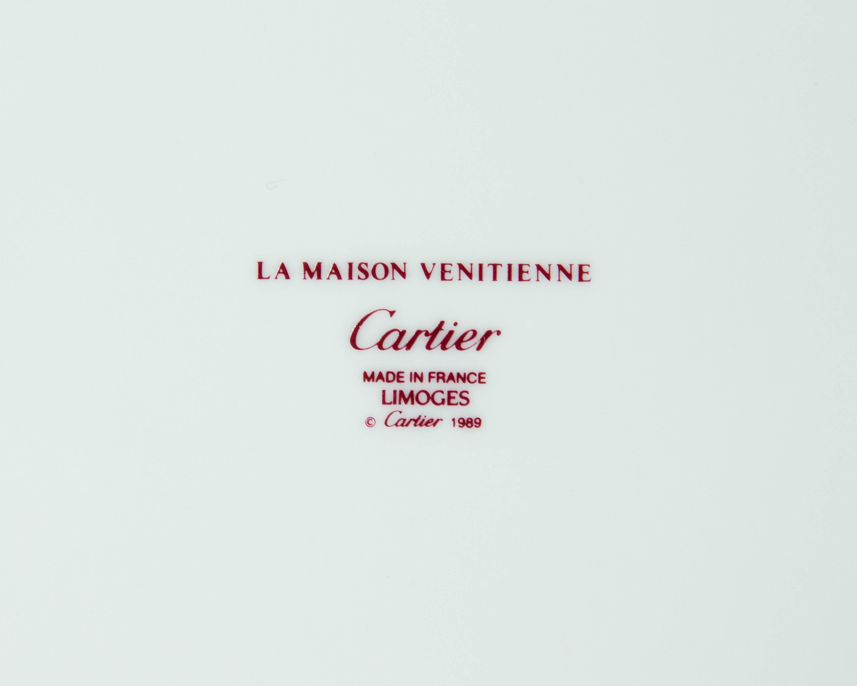 Porcelain Cartier, La Maison 'Venetienne', Dinner Plate
