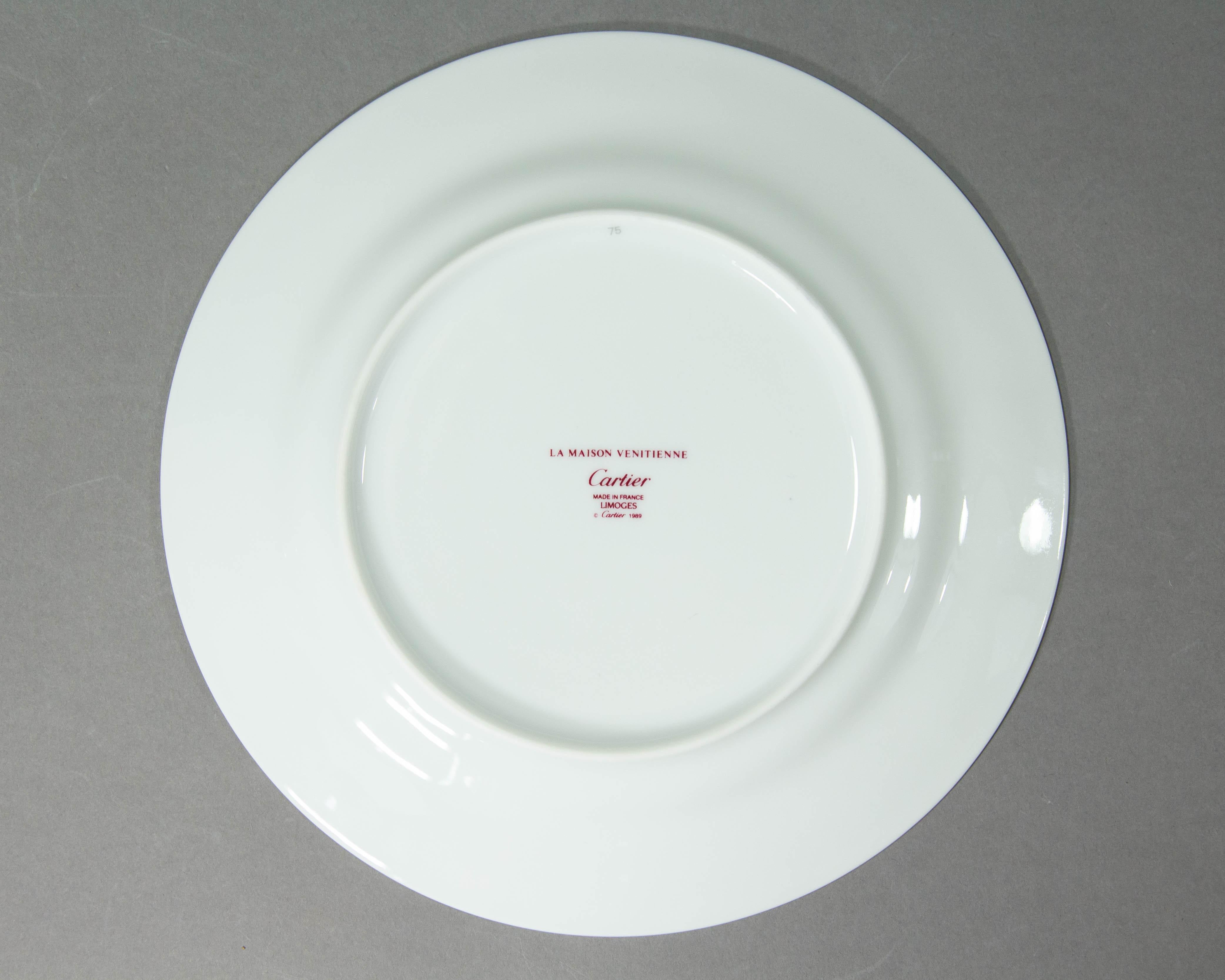 Cartier, La Maison 'Venetienne', Lunch Plate In Excellent Condition In Heemskerk, NL