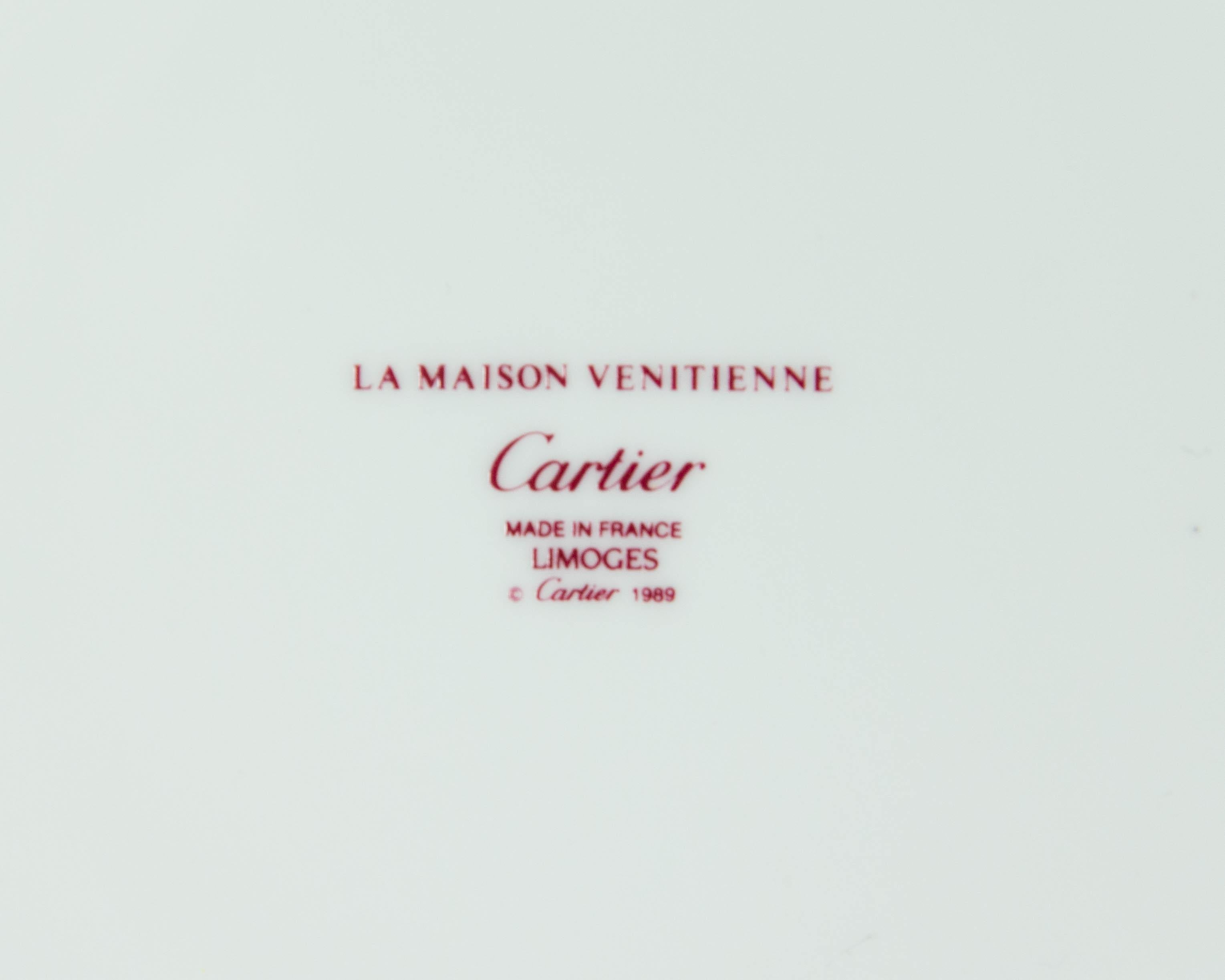 Late 20th Century Cartier, La Maison 'Venetienne', Lunch Plate