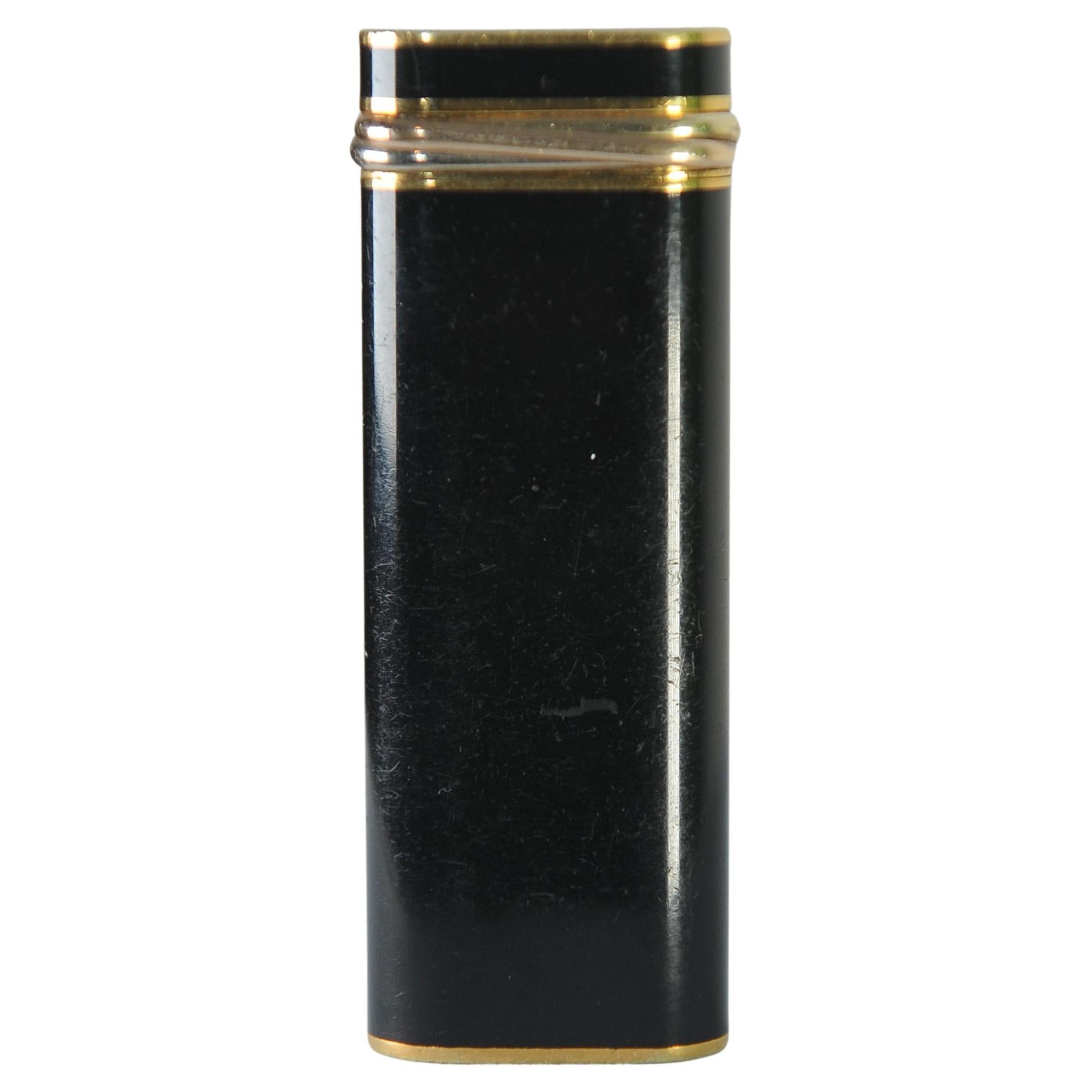 Cartier Lacquer de Chine 18ct Gold Plate Trinity Cigarette Lighter With Box For Sale 4
