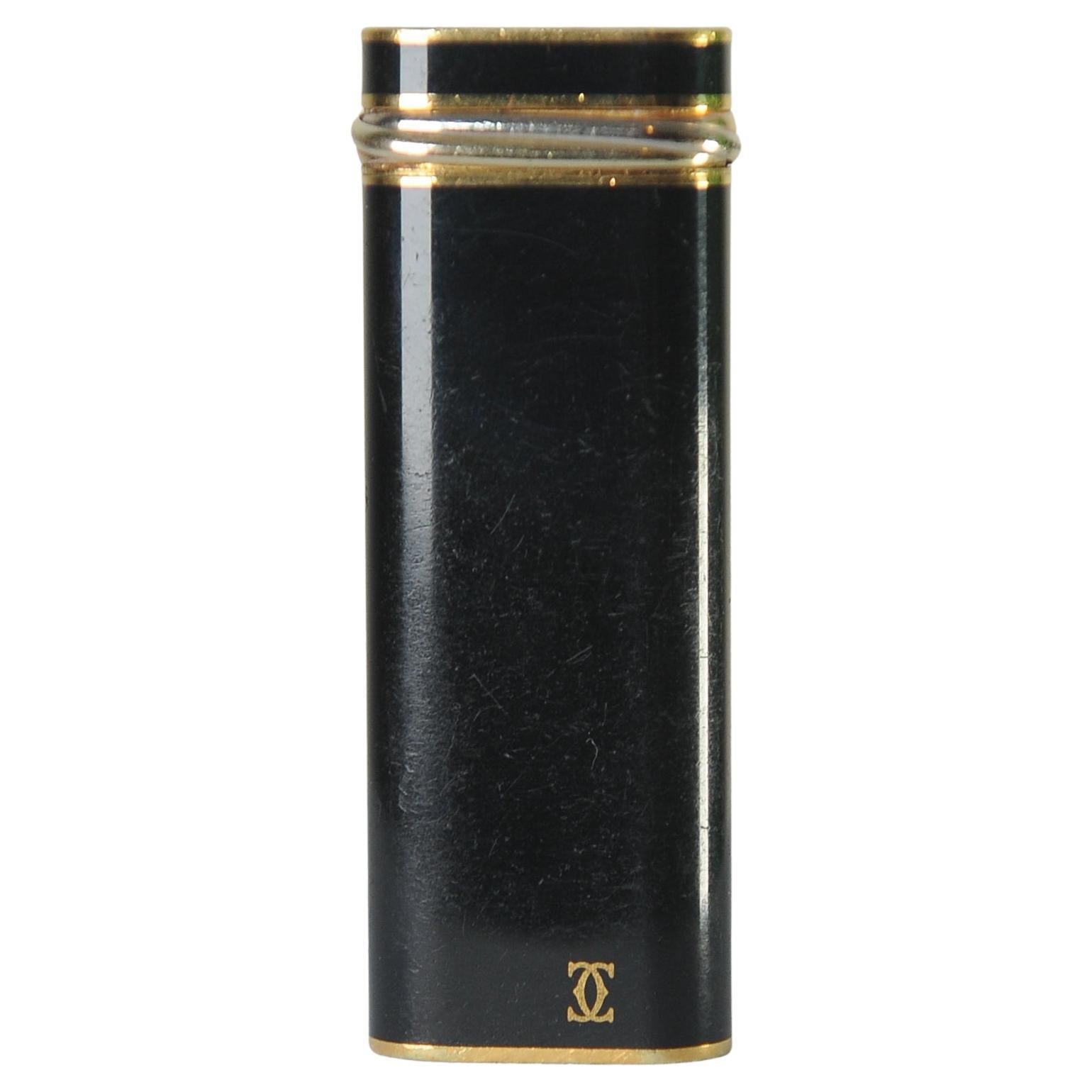 Cartier Lacquer de Chine 18ct Gold Plate Trinity Cigarette Lighter With Box For Sale 1