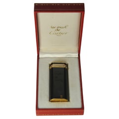 Cartier Lacquer de Chine 18ct Gold Plate Trinity Cigarette Lighter With Box