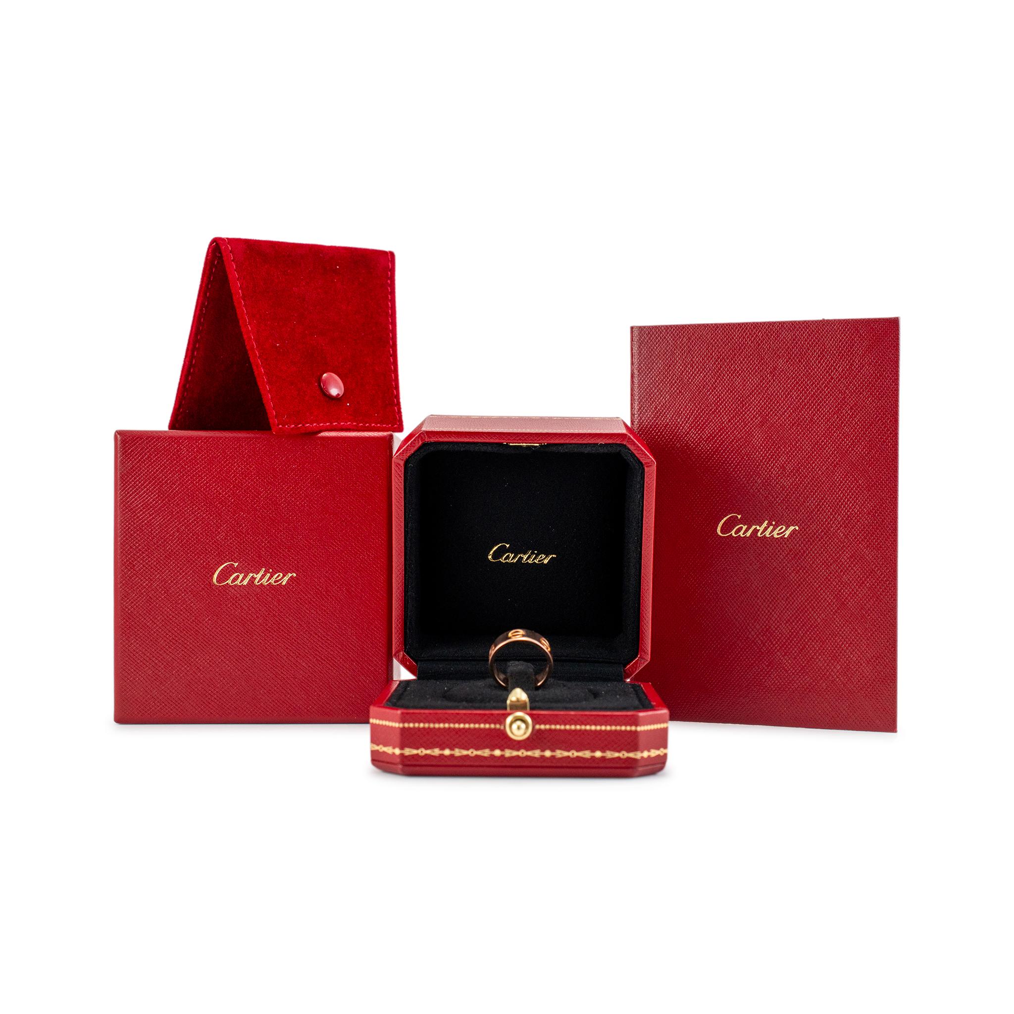 Cartier Ladies 18K Rose Gold Love Band Ring 4
