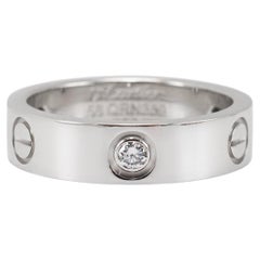 Anillo Cartier Mujer Oro Blanco 18K 3 Diamantes Love Band