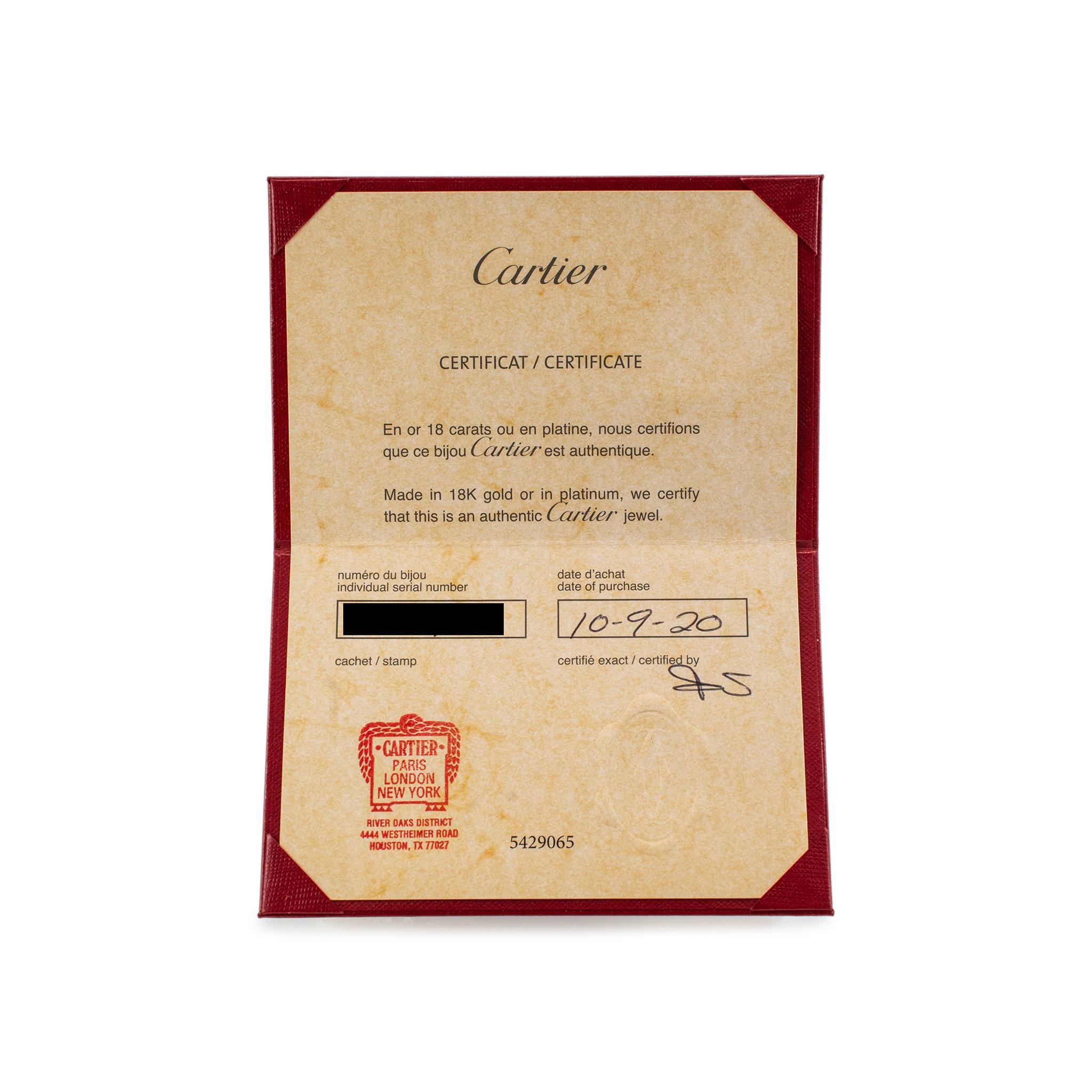 Cartier Damen 18 Karat Weißgold Love Armreif-Armband 4