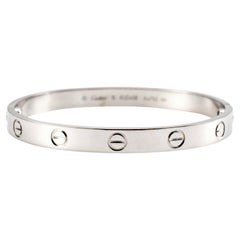 Cartier Damen 18 Karat Weißgold Love Armreif-Armband