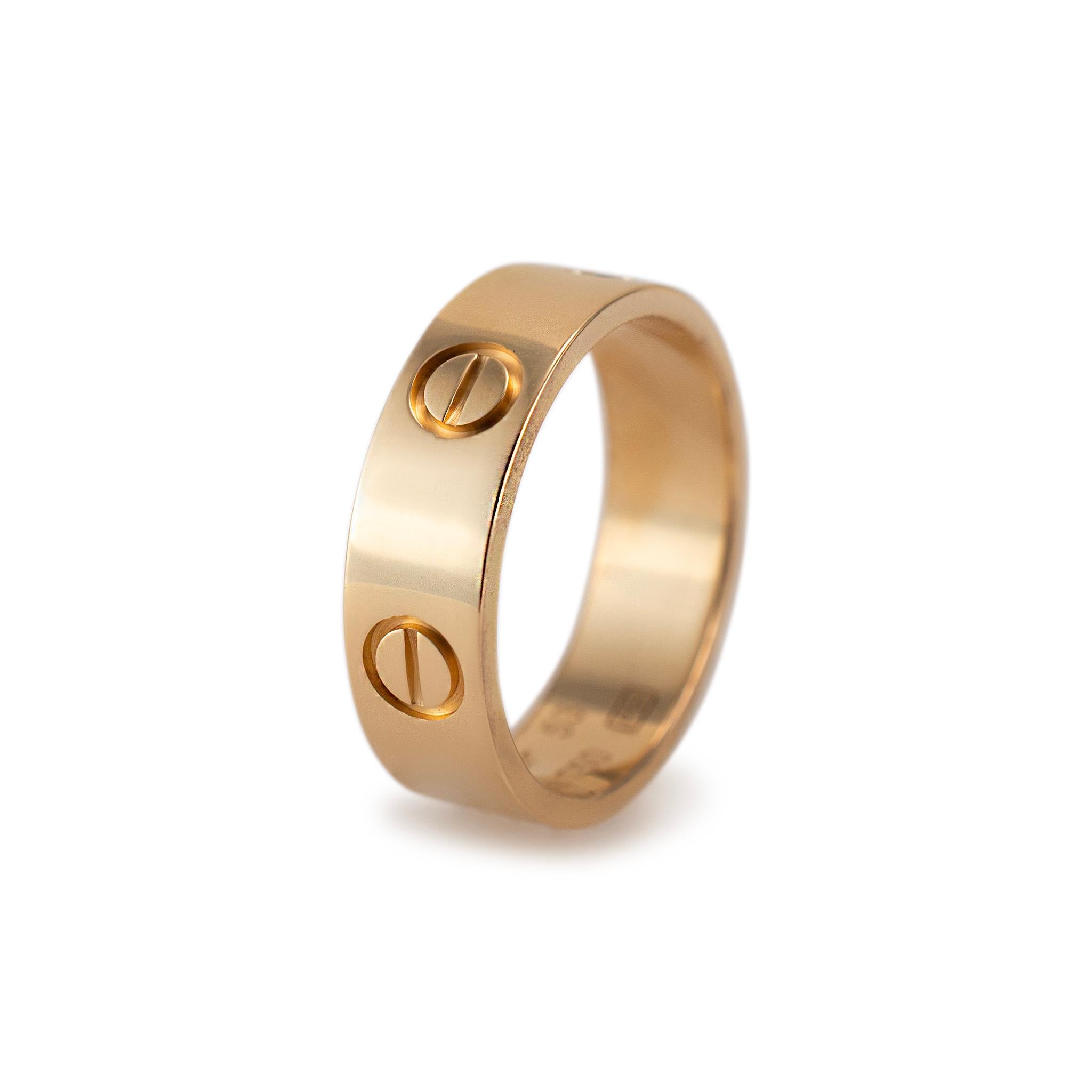 Anello Love Band in oro giallo 18 carati da donna Cartier In condizioni ottime a Houston, TX