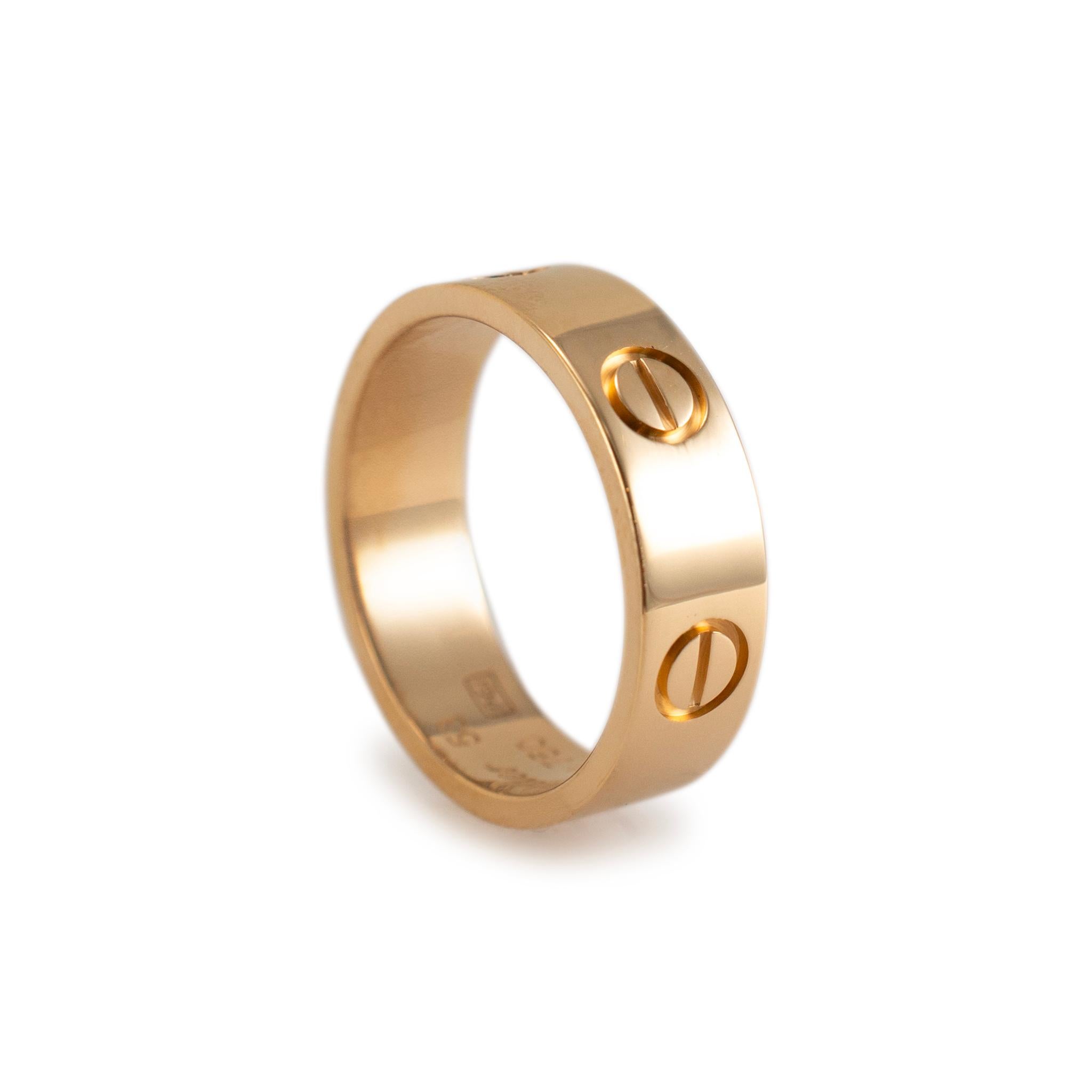 Donna Anello Love Band in oro giallo 18 carati da donna Cartier