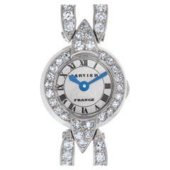 Cartier Ladies Cocktail Watch in Platinum with Diamonds