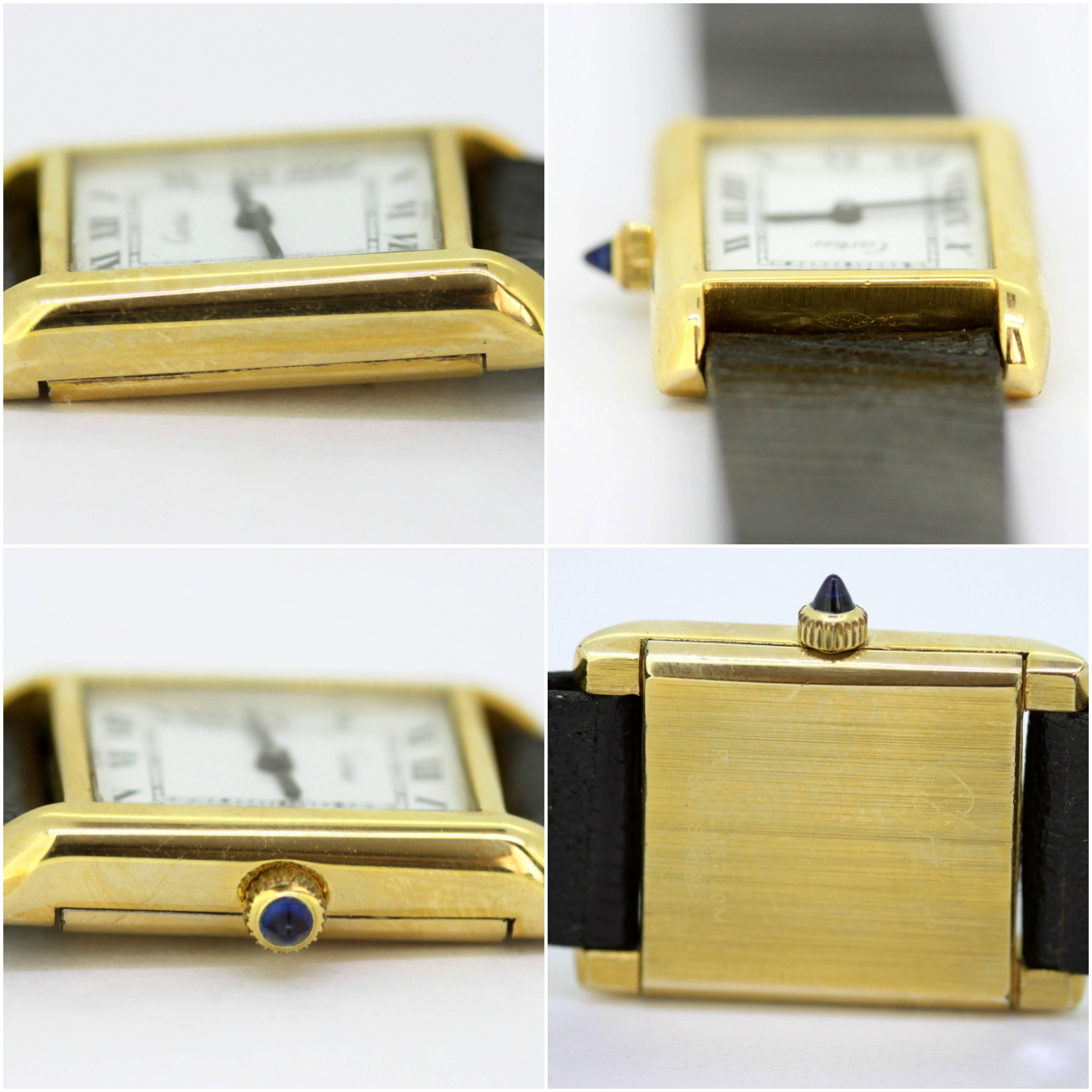 Cartier Ladies Gold Plated Manual Winding Wristwatch, circa 1970s 1